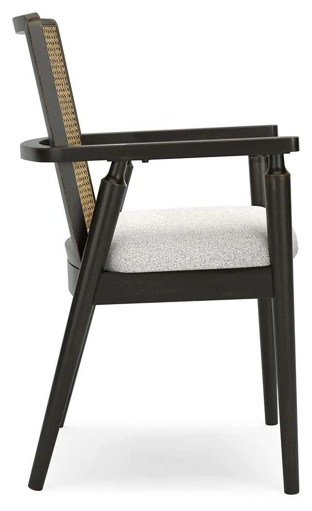 Galliden - Dining Upholstered Arm Chair (Set of 2) - Black - Image 7