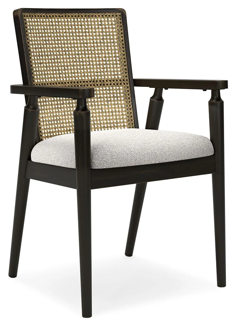 Galliden - Dining Upholstered Arm Chair (Set of 2) - Black - Image 9