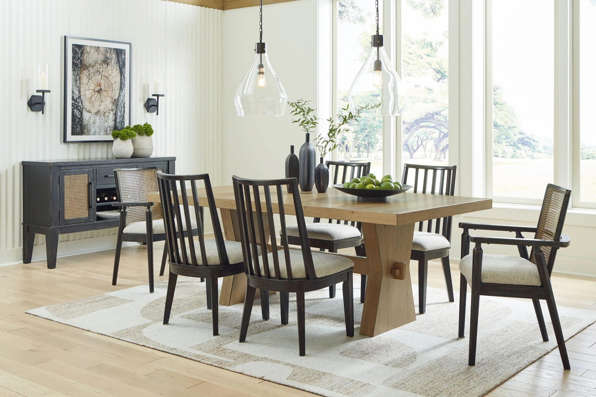 Galliden - Rectangular Dining Room Table - Light Brown - Image 4