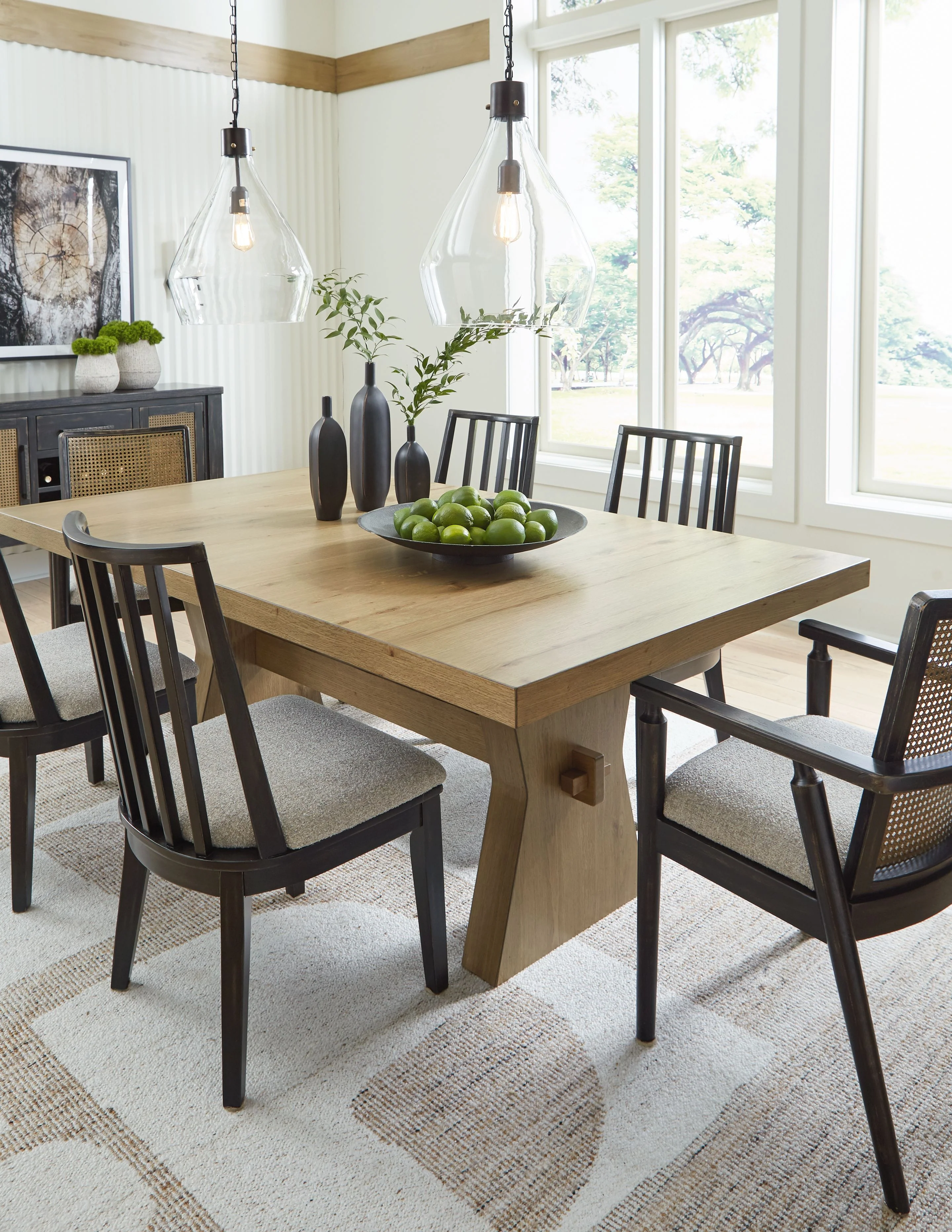 Galliden - Rectangular Dining Room Table - Light Brown - Image 7