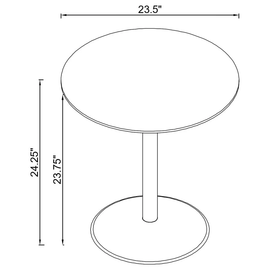 Ganso - Round Metal Coffee Table With Tempered Glass Top - Image 7