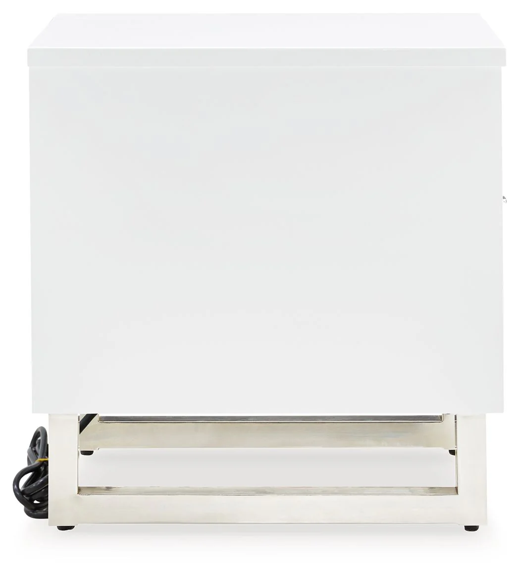 Gardoni - Chair Side End Table - White / Black - Image 4