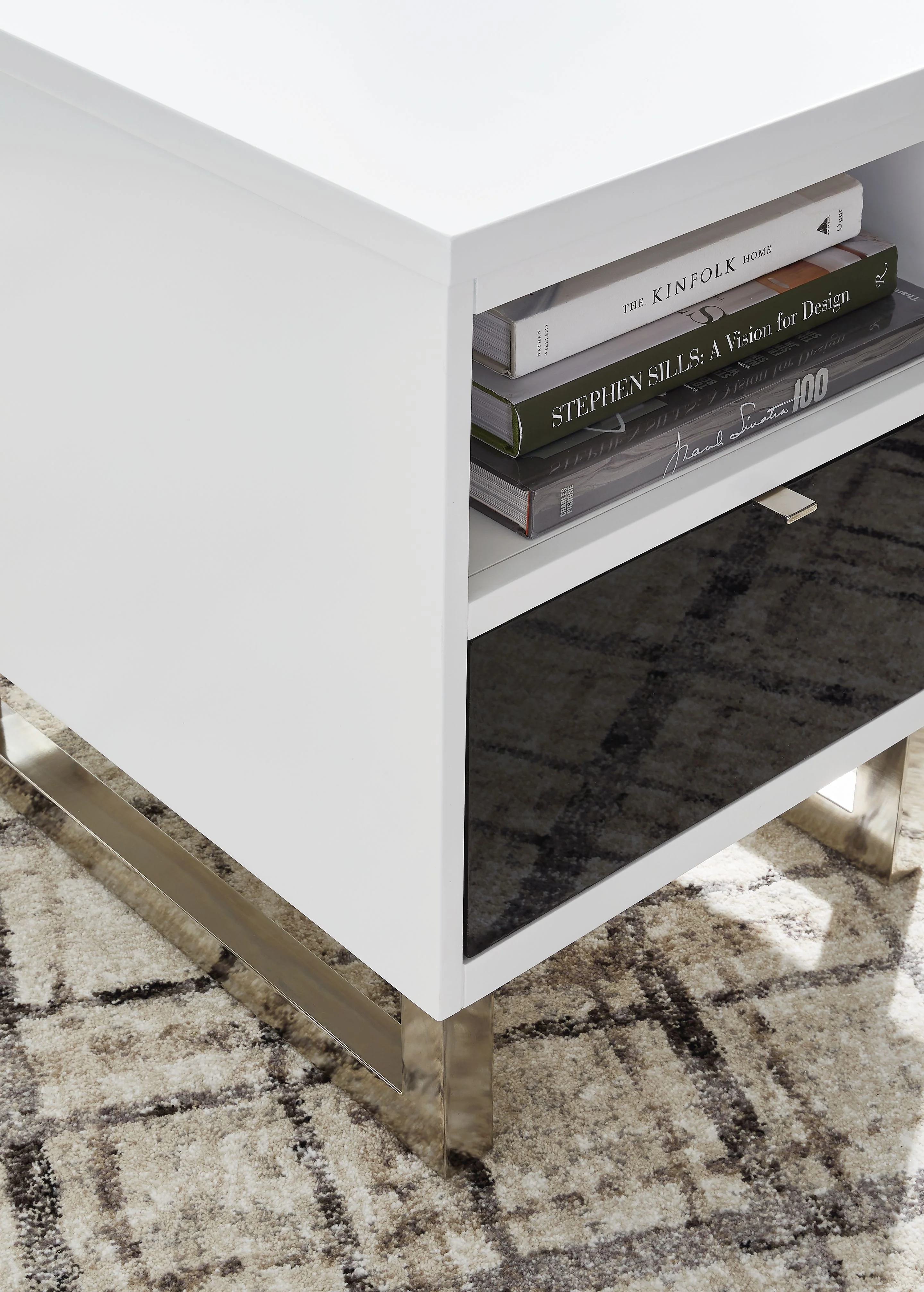 Gardoni - Chair Side End Table - White / Black - Image 6