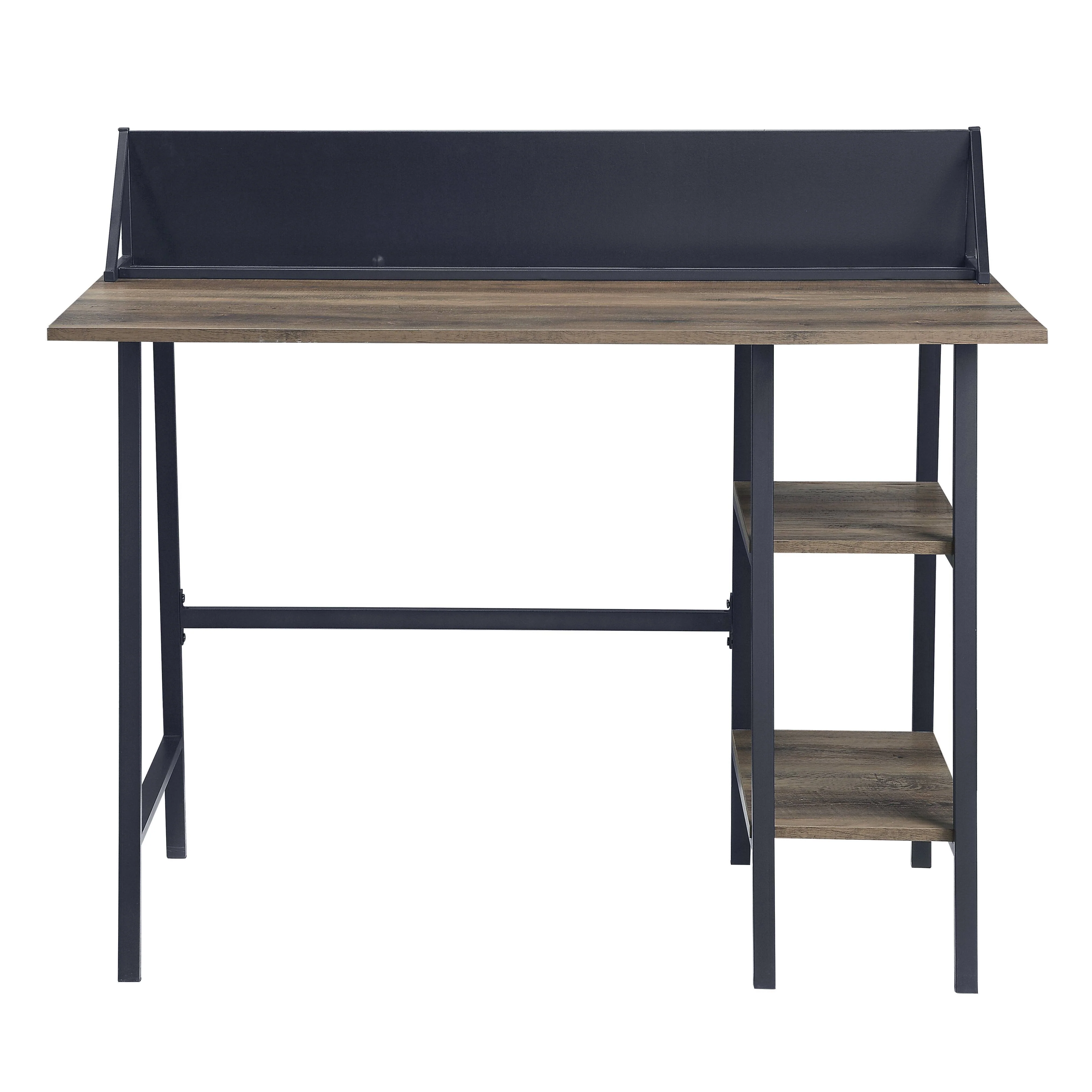 Garima - Legs Writing Desk - Rustic Oak / Black - Image 3