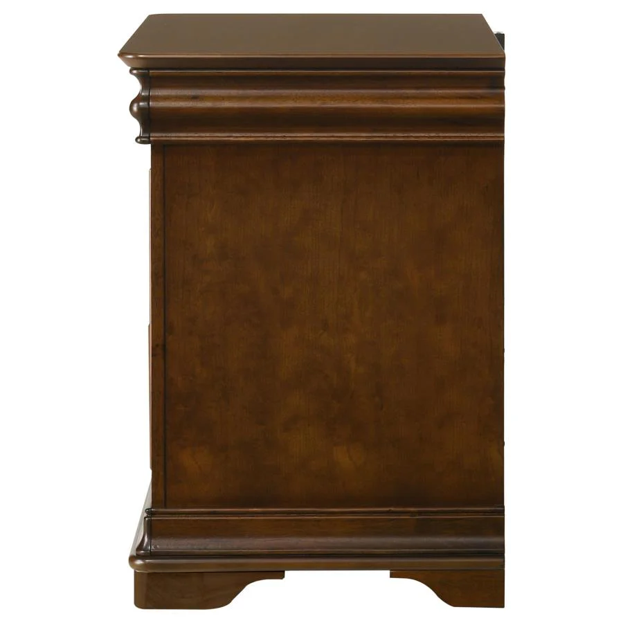 Garland - 3-Drawer Nightstand Bedside Table - Brown Cherry - Image 5