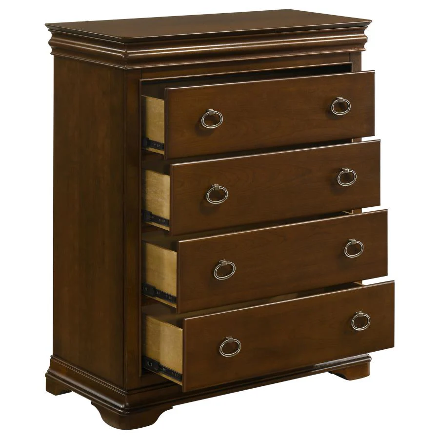 Garland - 4-Drawer Bedroom Chest Of Drawers - Brown Cherry - Image 10