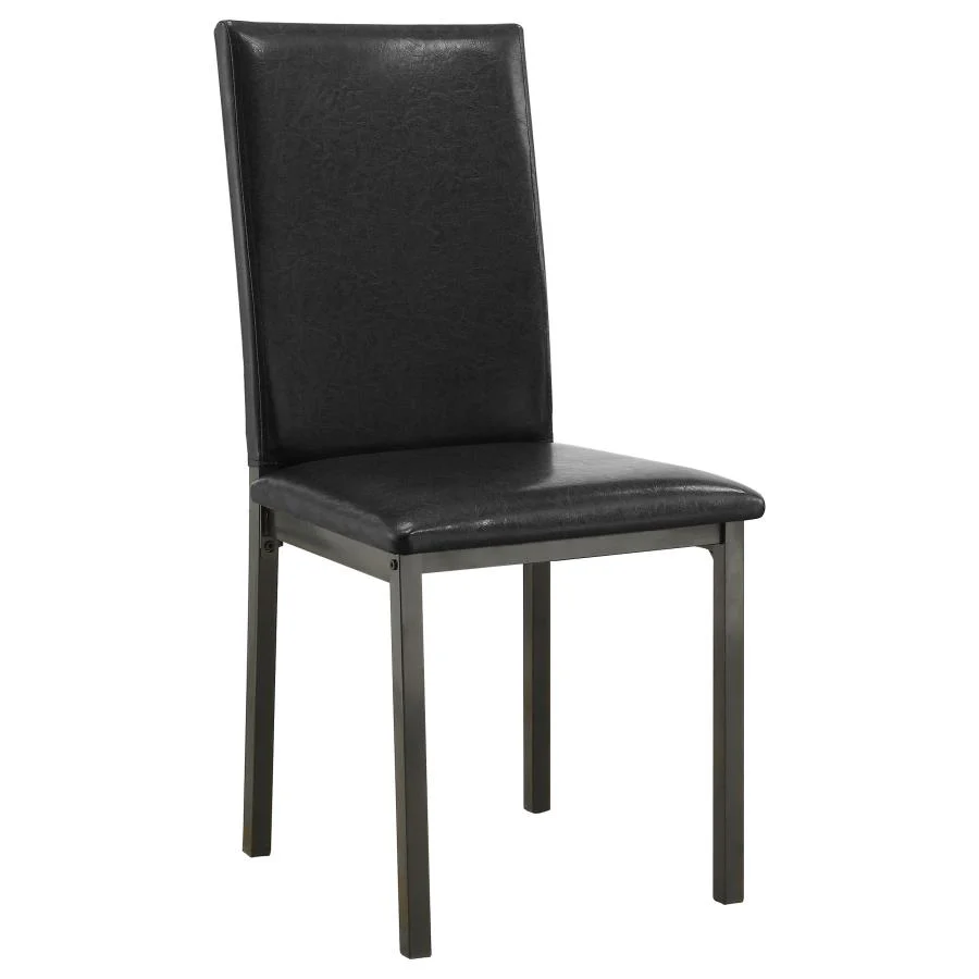 Garza - 5 Piece Rectangular Dining Table Set - Black - Image 4