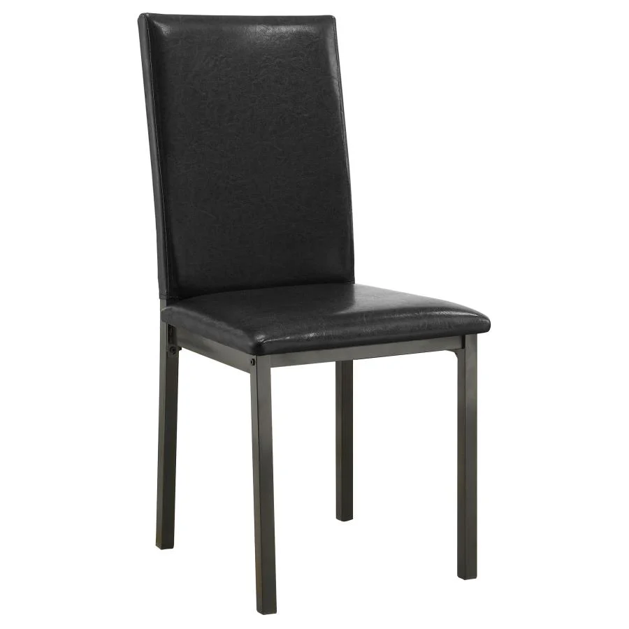 Garza - Upholstered Dining Side Chairs (Set of 2) - Black - Image 3