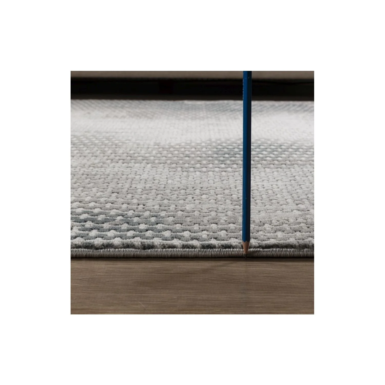 Geometrix - 5'3" X 7'3" Area Rug, Geometric 3D Effect - Ivory / Gray - Image 4
