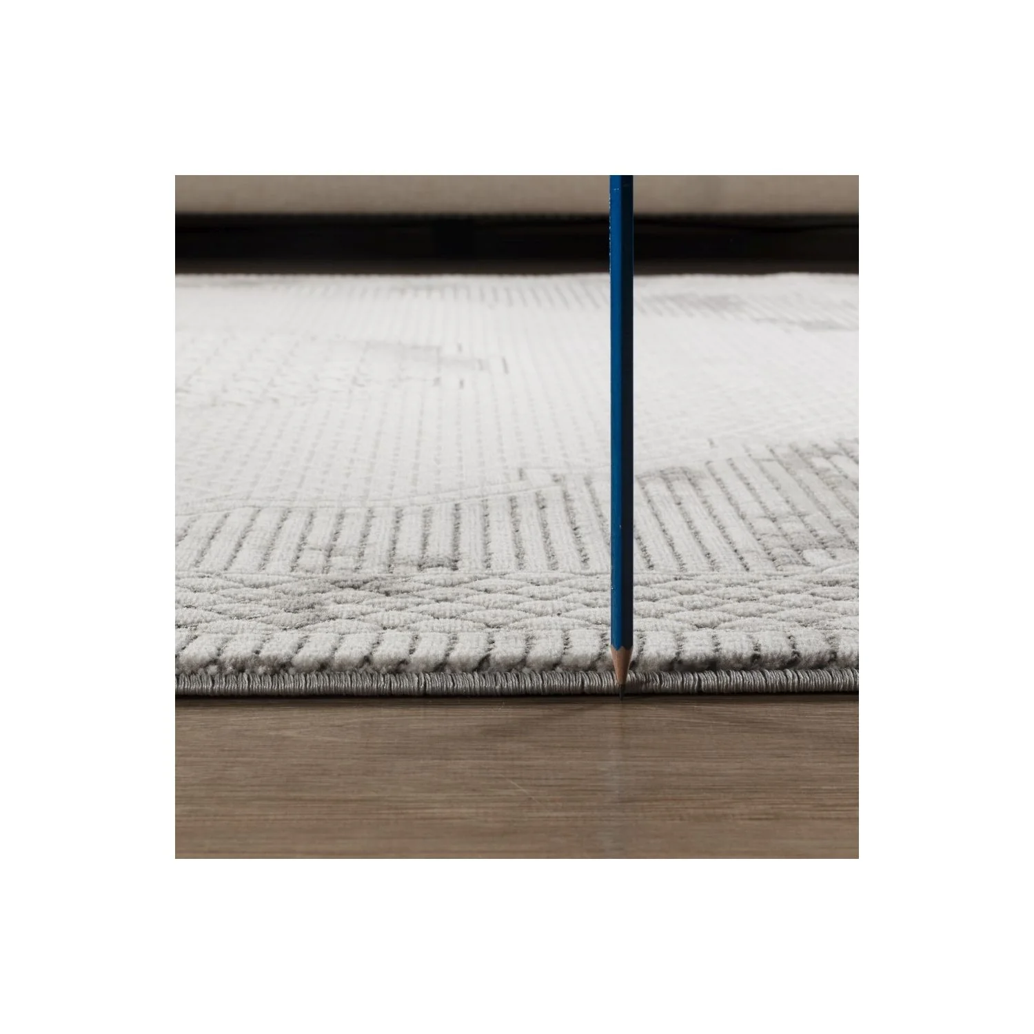 Geometrix - 5'3" X 7'3" Medallion Area Rug With Geometric 3D Effect - Ivory / Gray - Image 6