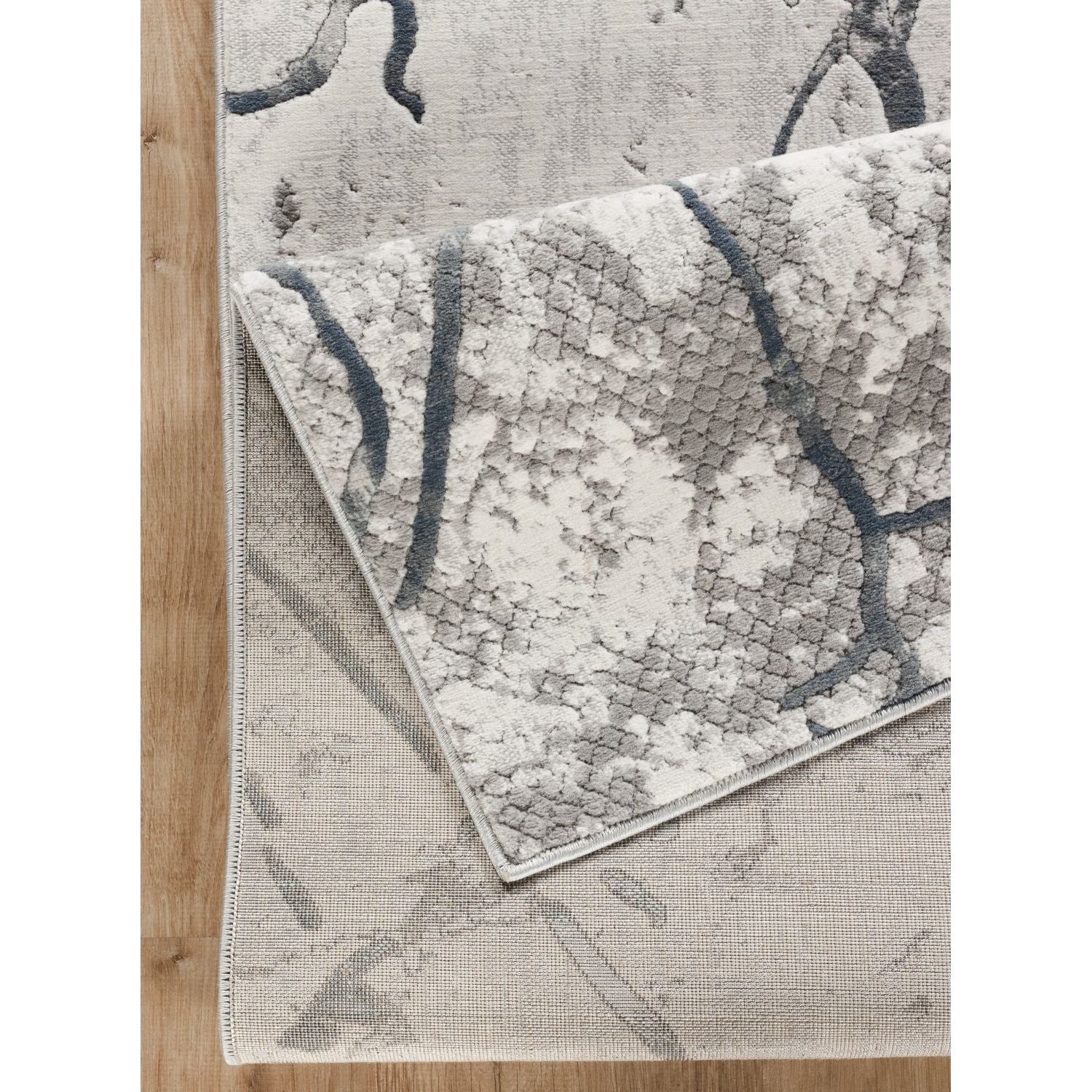 Geometrix - 7'10" X 10'6" Area Rug, Geometric 3D Effect - Ivory / Gray - Image 6