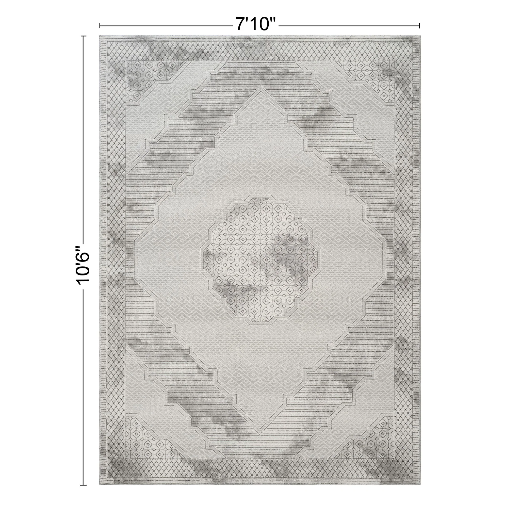 Geometrix - Medallion Rug With Geometric 3D Effect - Image 6