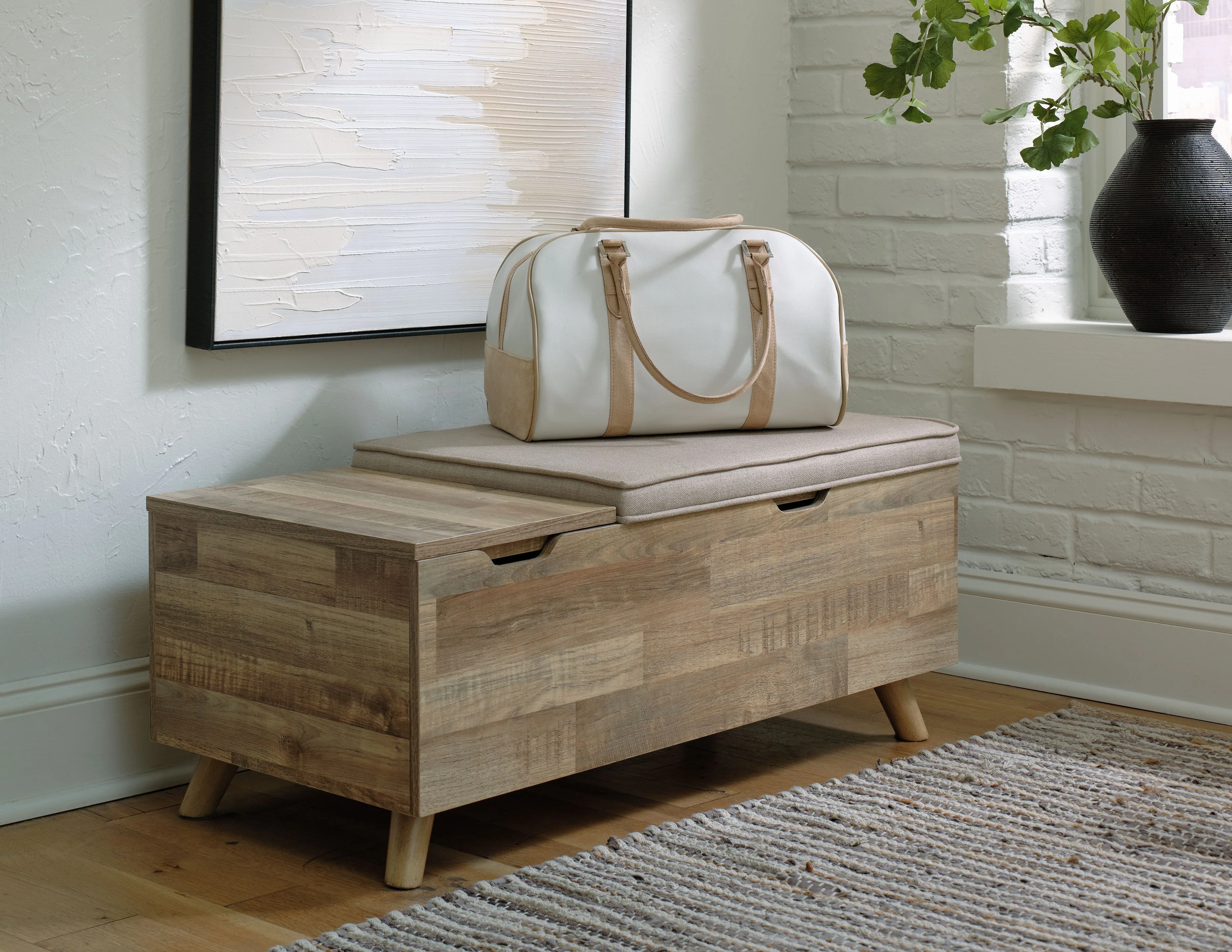 Gerdanet - Storage Bench - Beige - Image 4