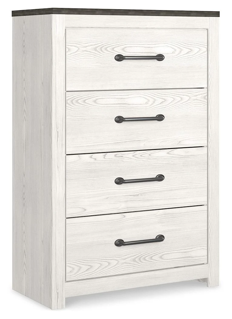 Gerridan - Four Drawer Chest - White / Gray - Image 8