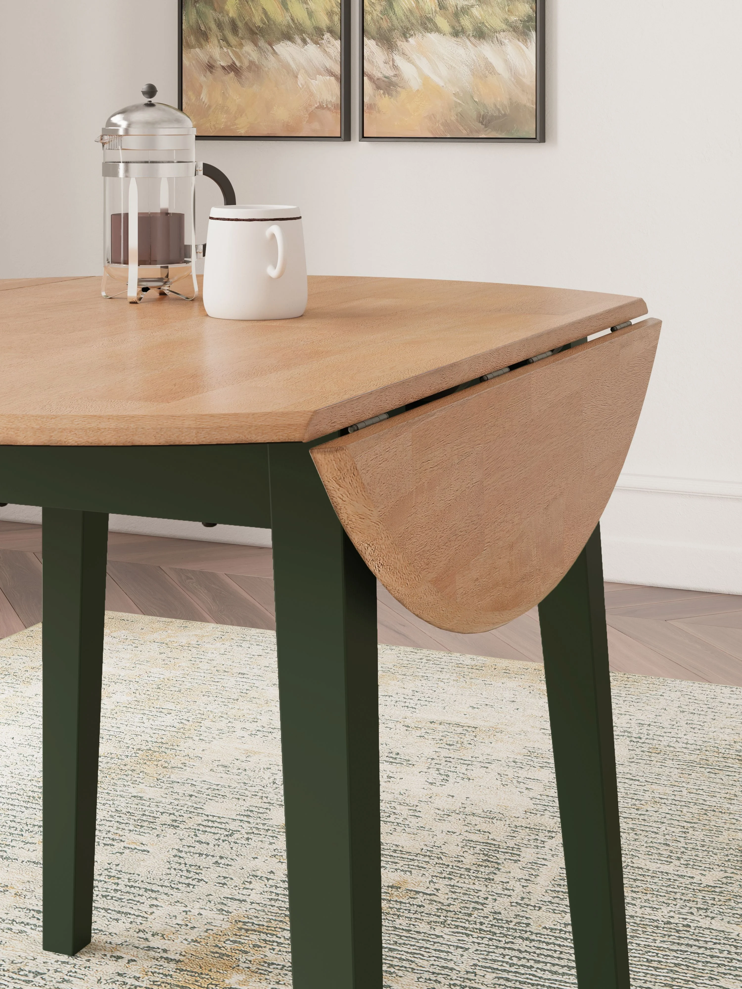 Gesthaven - Round Dining Room Drop Leaf Table - Image 13