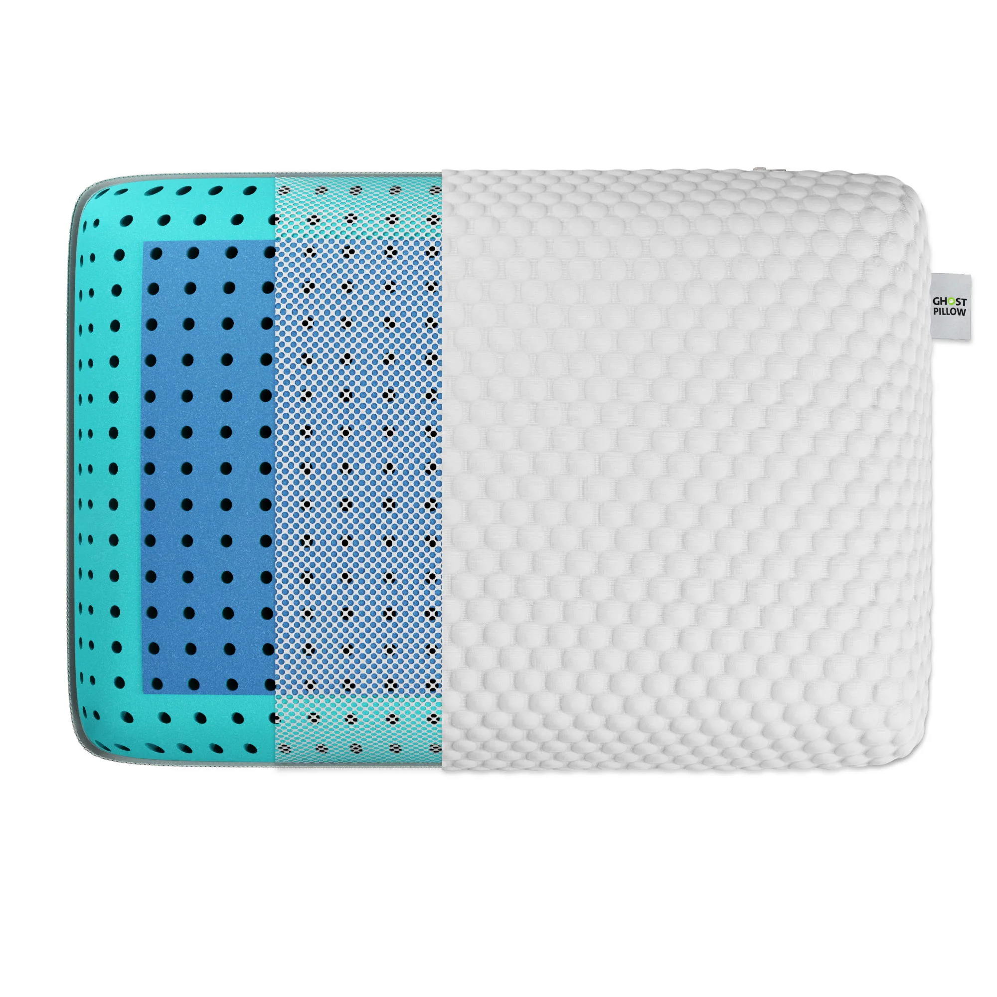 Ghostpillow - Gel Memory Foam Pillow With Cooling Technology, Made Of High Performance Foam - White - Image 3