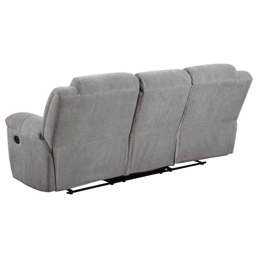 Gilson - Chenille Upholstered Reclining Sofa - Gray - Image 6