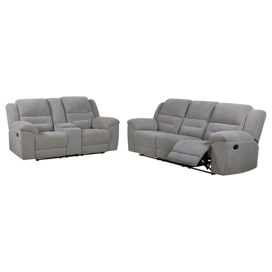 Gilson - Chenille Upholstered Sofa Set - Image 5