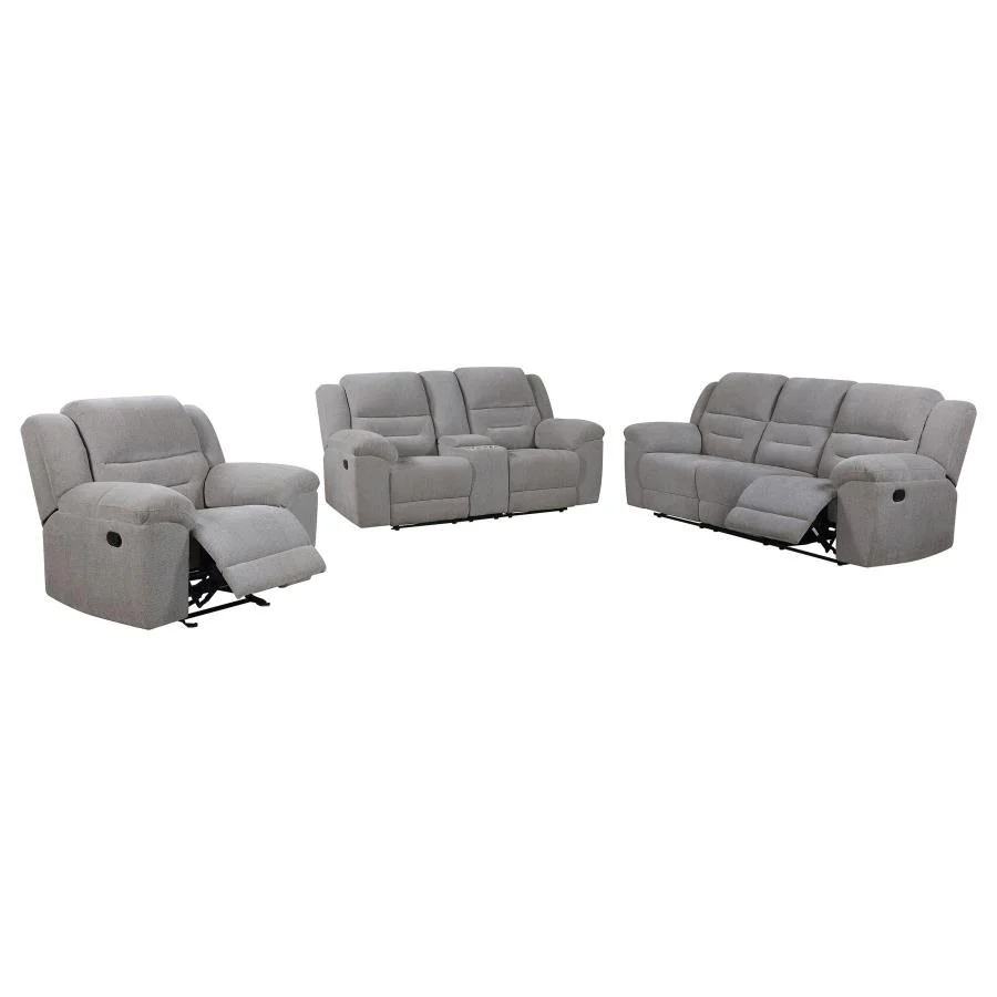 Gilson - Chenille Upholstered Sofa Set - Image 6