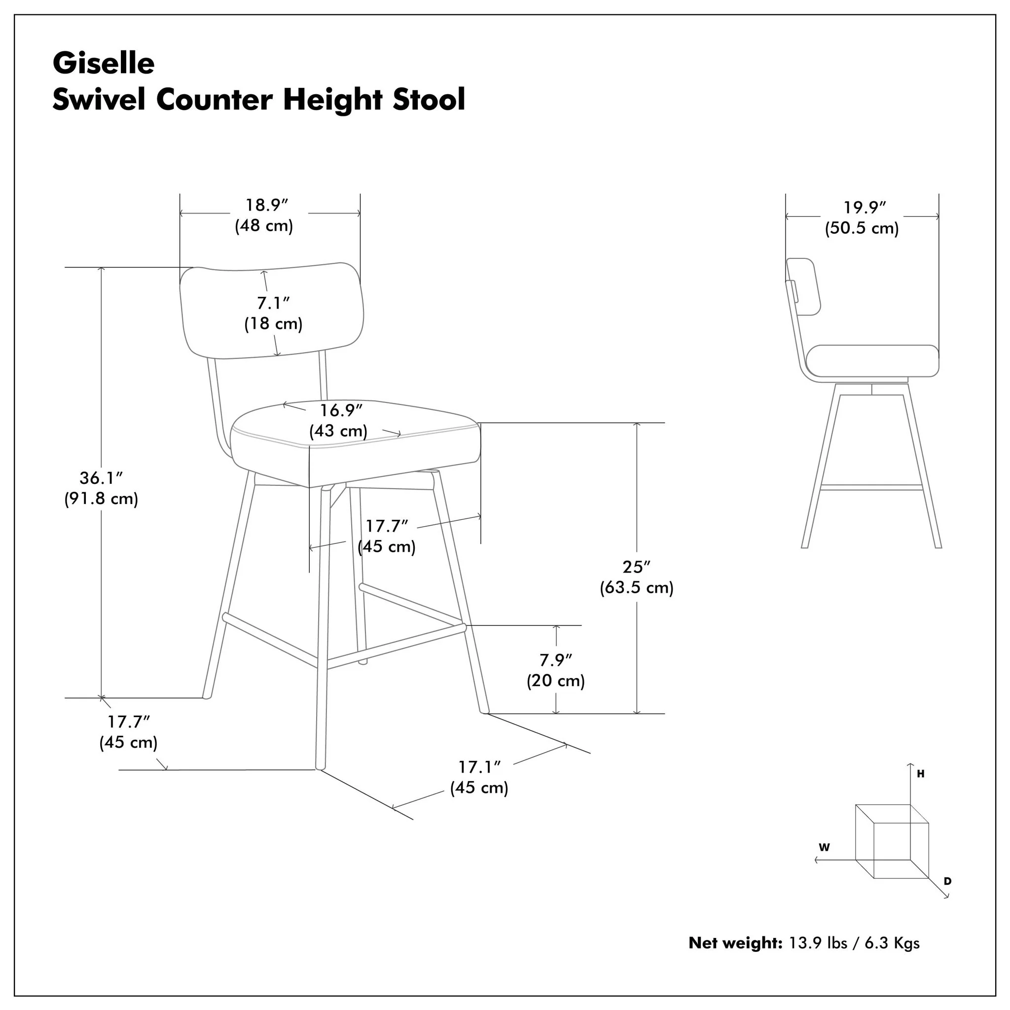 Giselle - Swivel Counter Height Stool (Set of 2) - Image 4