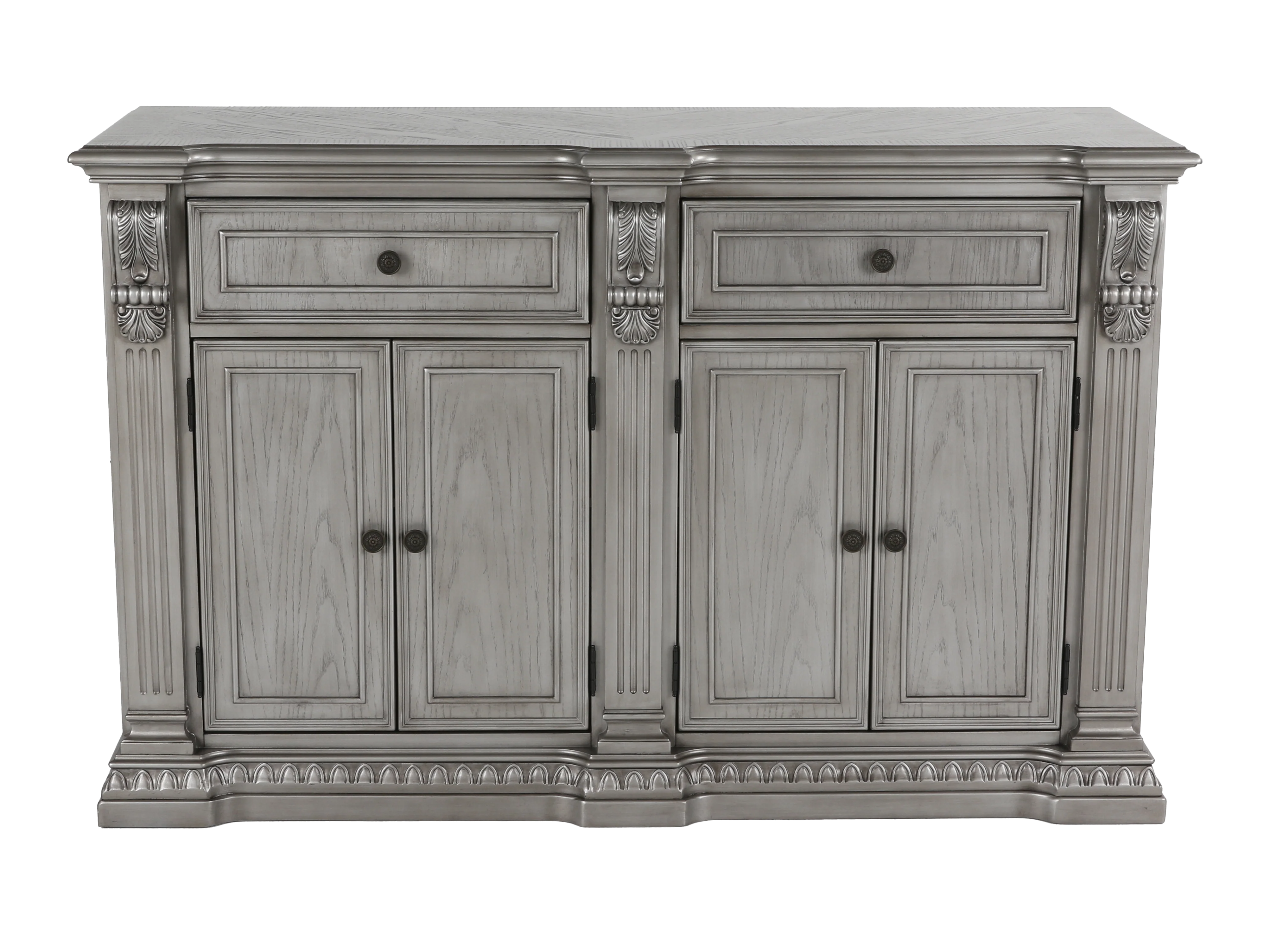 Glam Silver 2-Drawer 4-Door Dining Buffet - Image 2