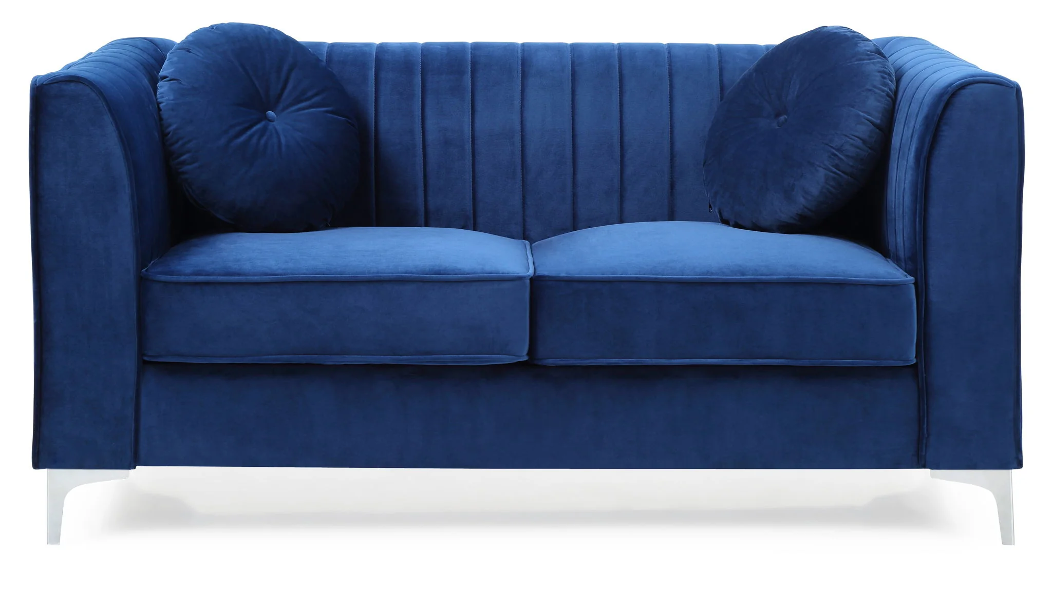 Glam Styled Micro Suede Loveseat - Image 11