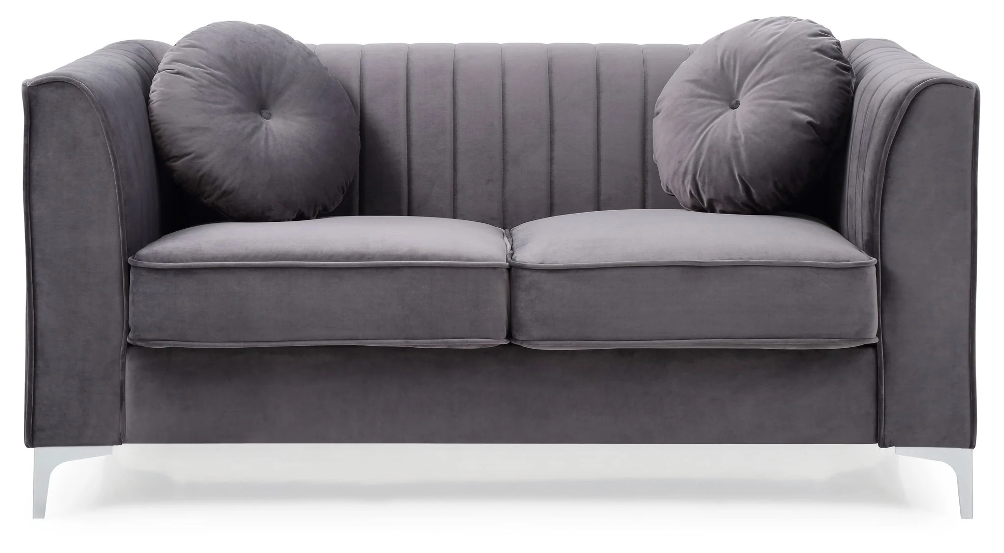 Glam Styled Micro Suede Loveseat - Image 12