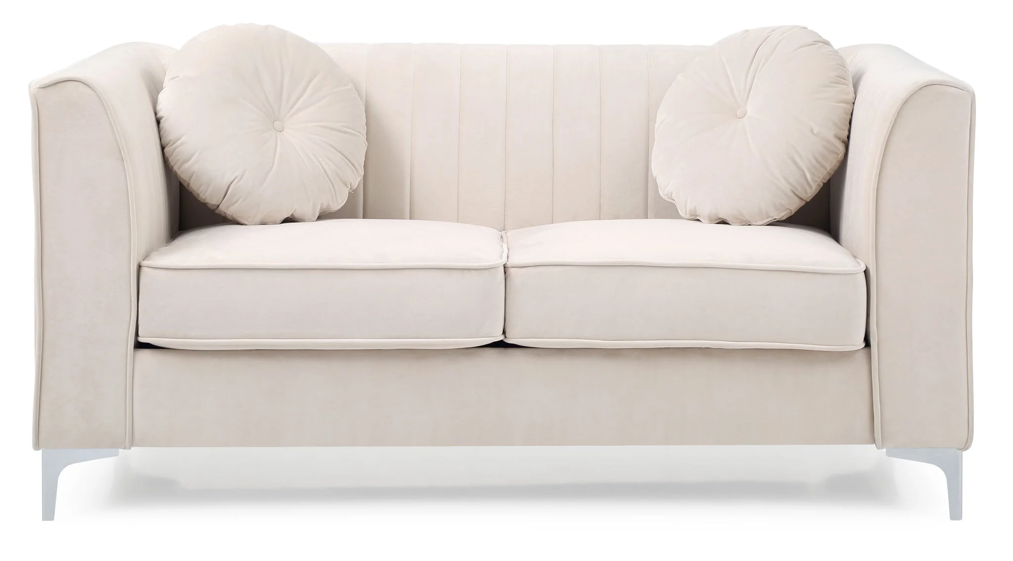 Glam Styled Micro Suede Loveseat - Image 16