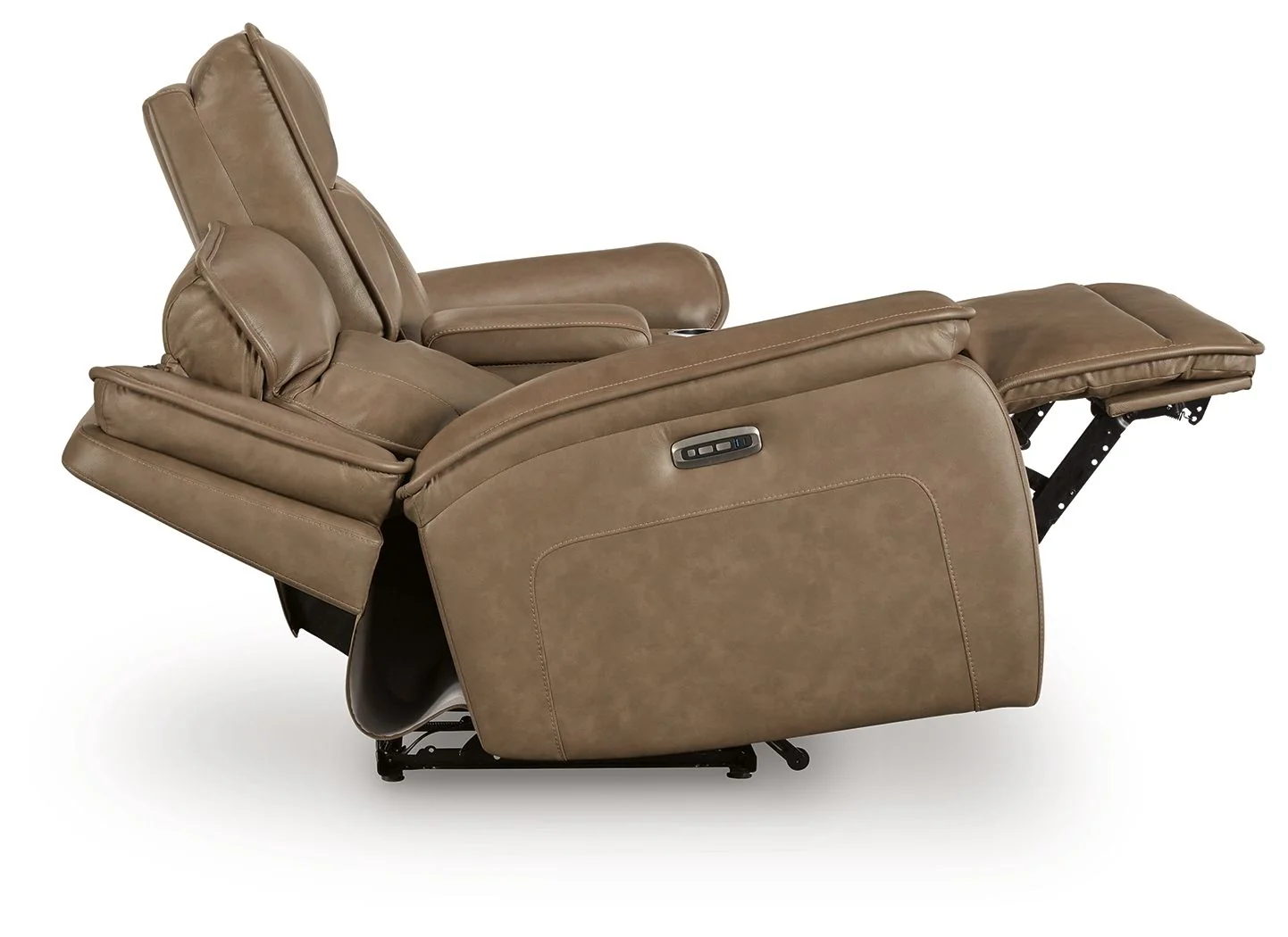 Glencroft - Power Reclining Loveseat With Console / Adjustable Headrest - Sahara - Image 8