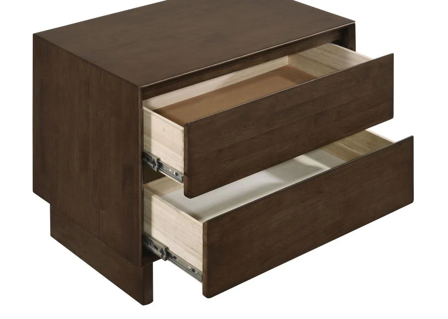 Glenwood - 2-Drawer Nightstand Bedside Table - Warm Brown - Image 11