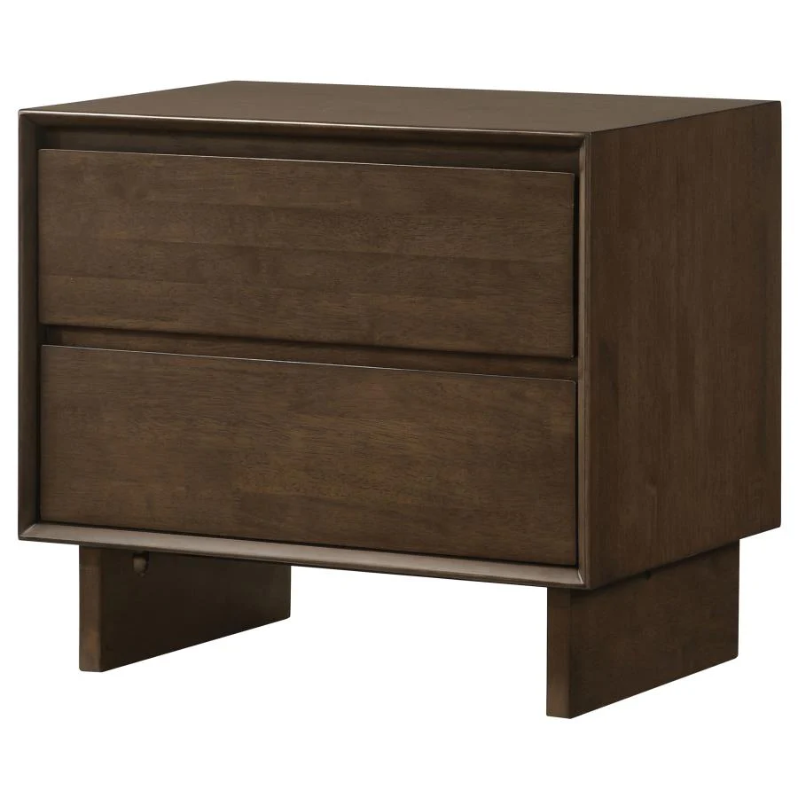 Glenwood - 2-Drawer Nightstand Bedside Table - Warm Brown - Image 4