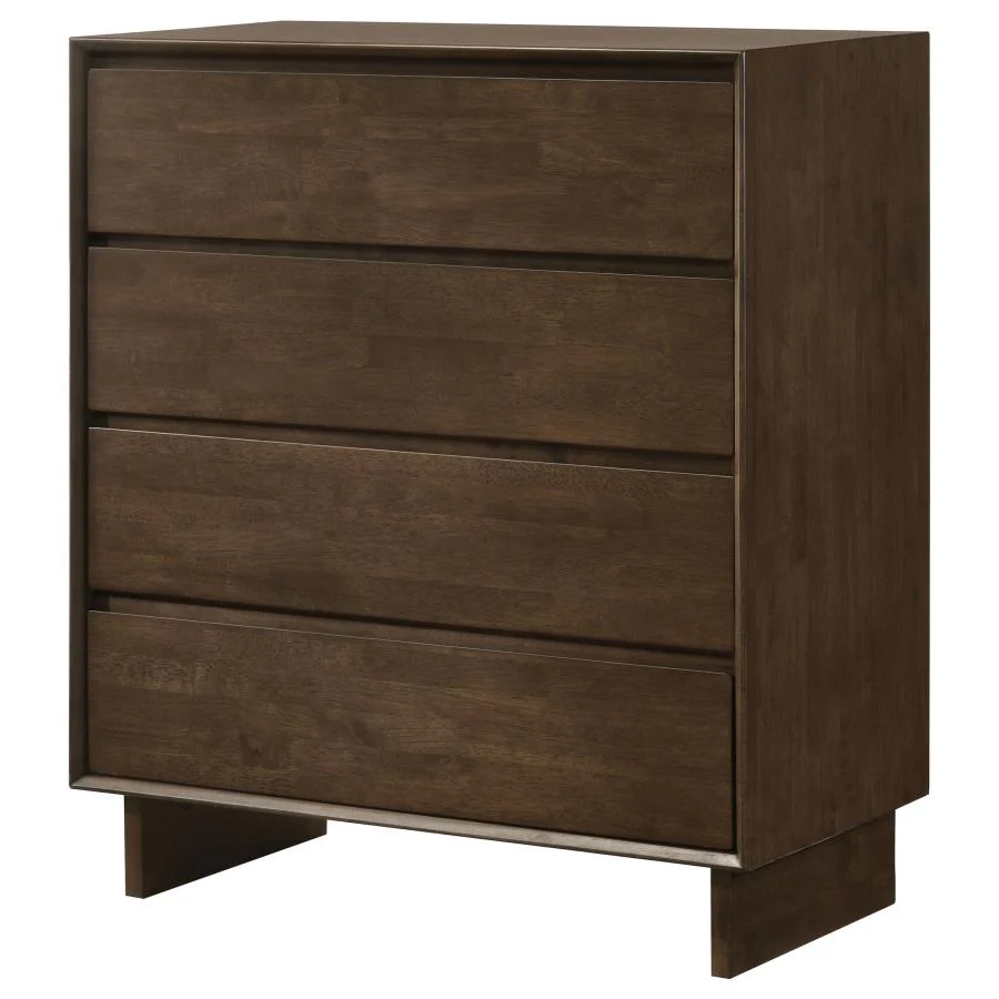 Glenwood - 4-Drawer Chest Of Drawers - Warm Brown - Image 4