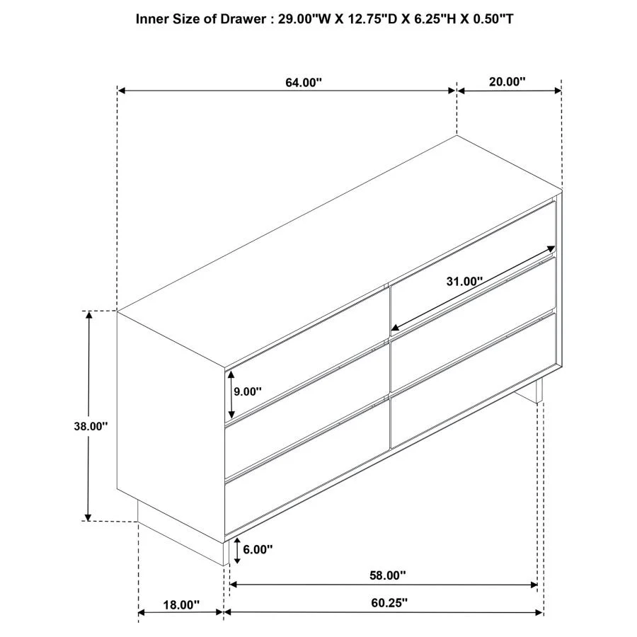 Glenwood - 6-Drawer Dresser Cabinet - Image 23