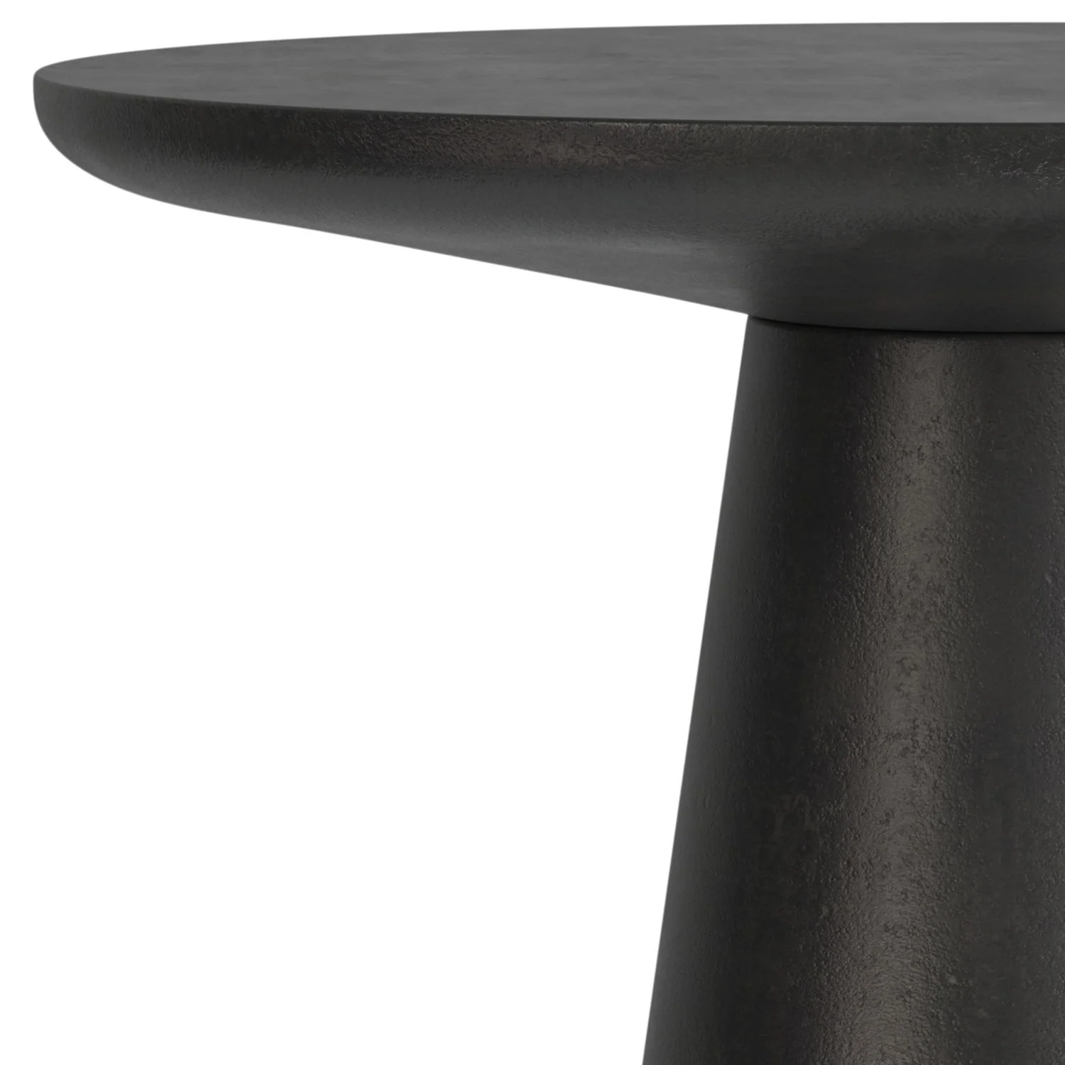 Gloria - Cast Aluminum Side Table - Black - Image 2