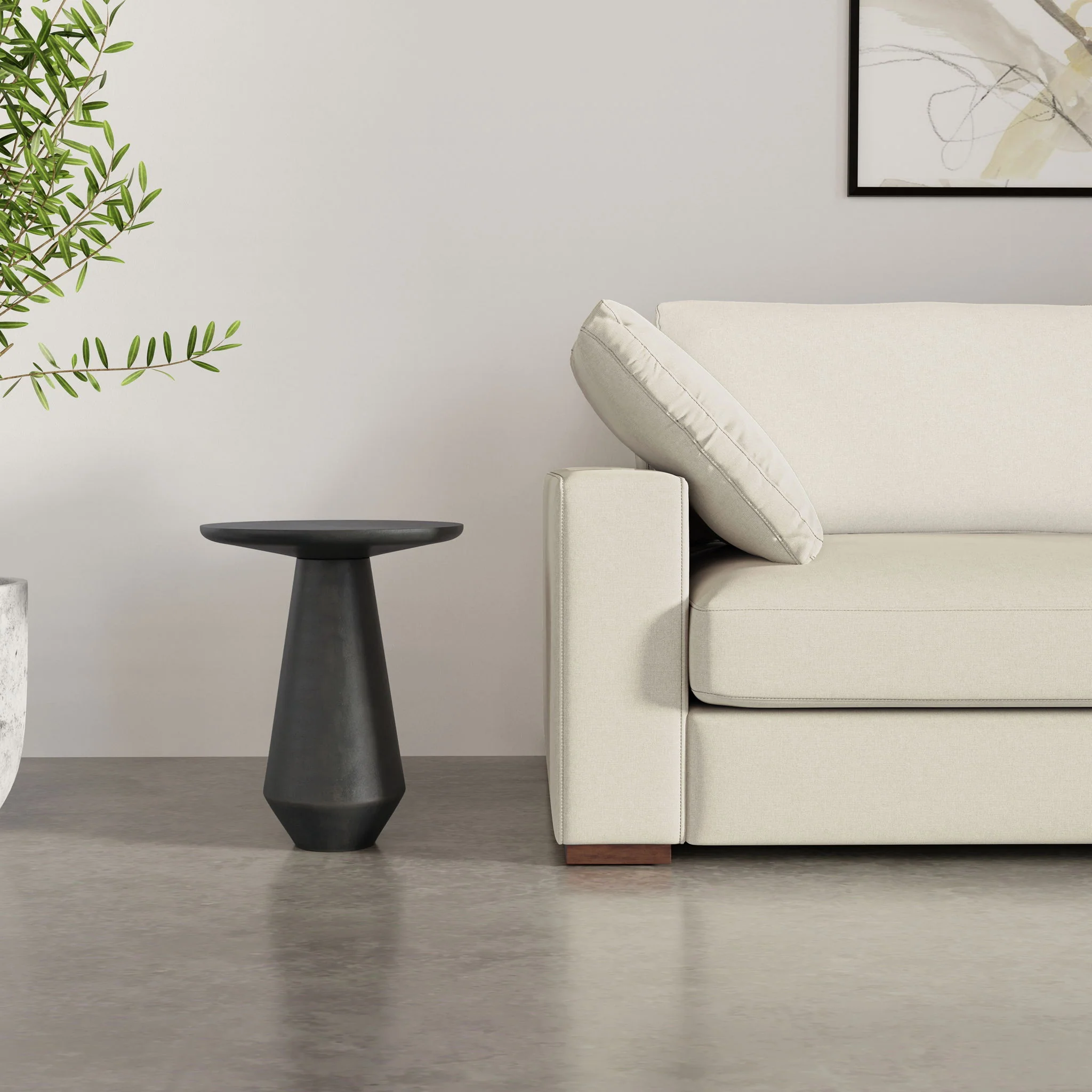 Gloria - Cast Aluminum Side Table - Black - Image 4