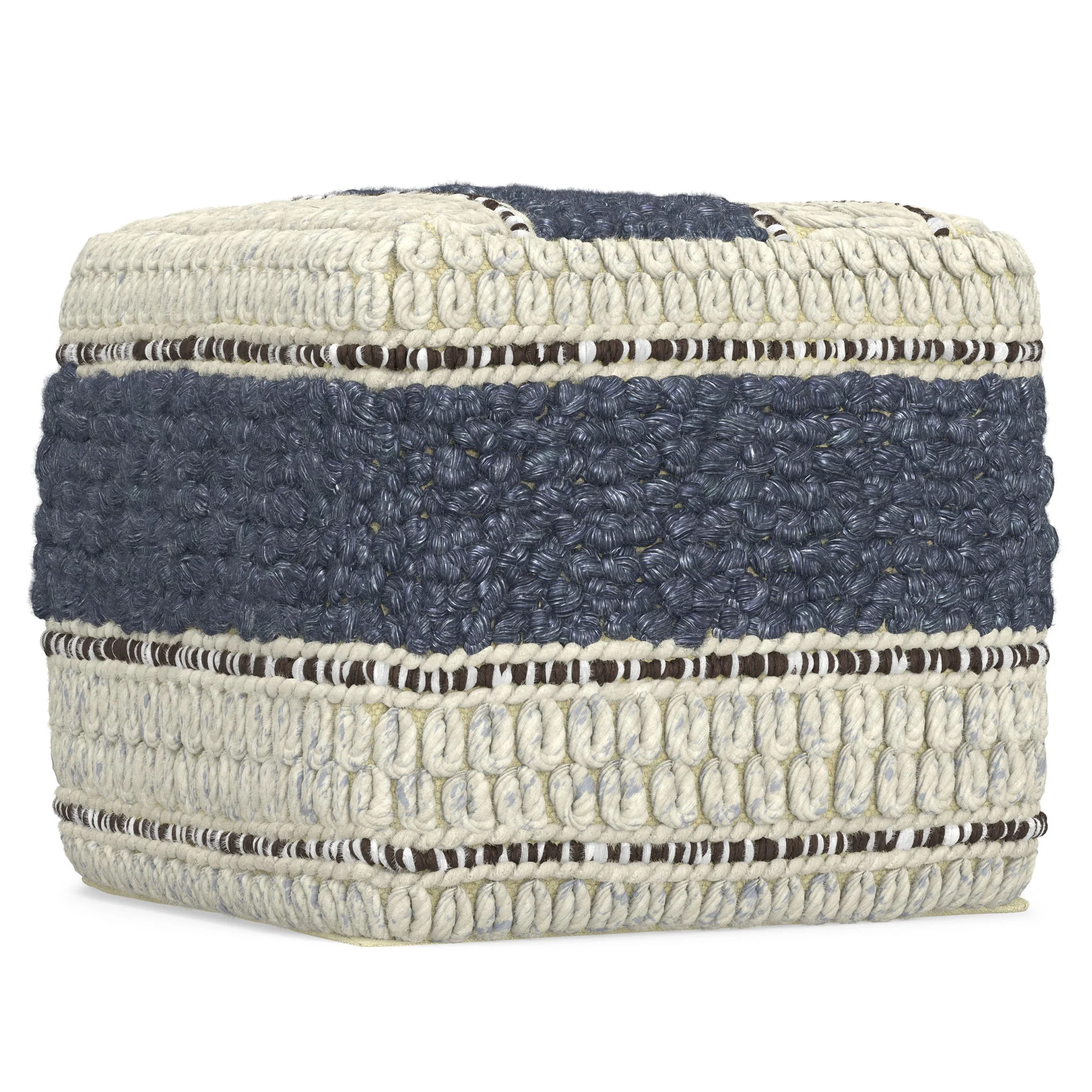 Grady - Handcrafted Square Pouf - Image 13