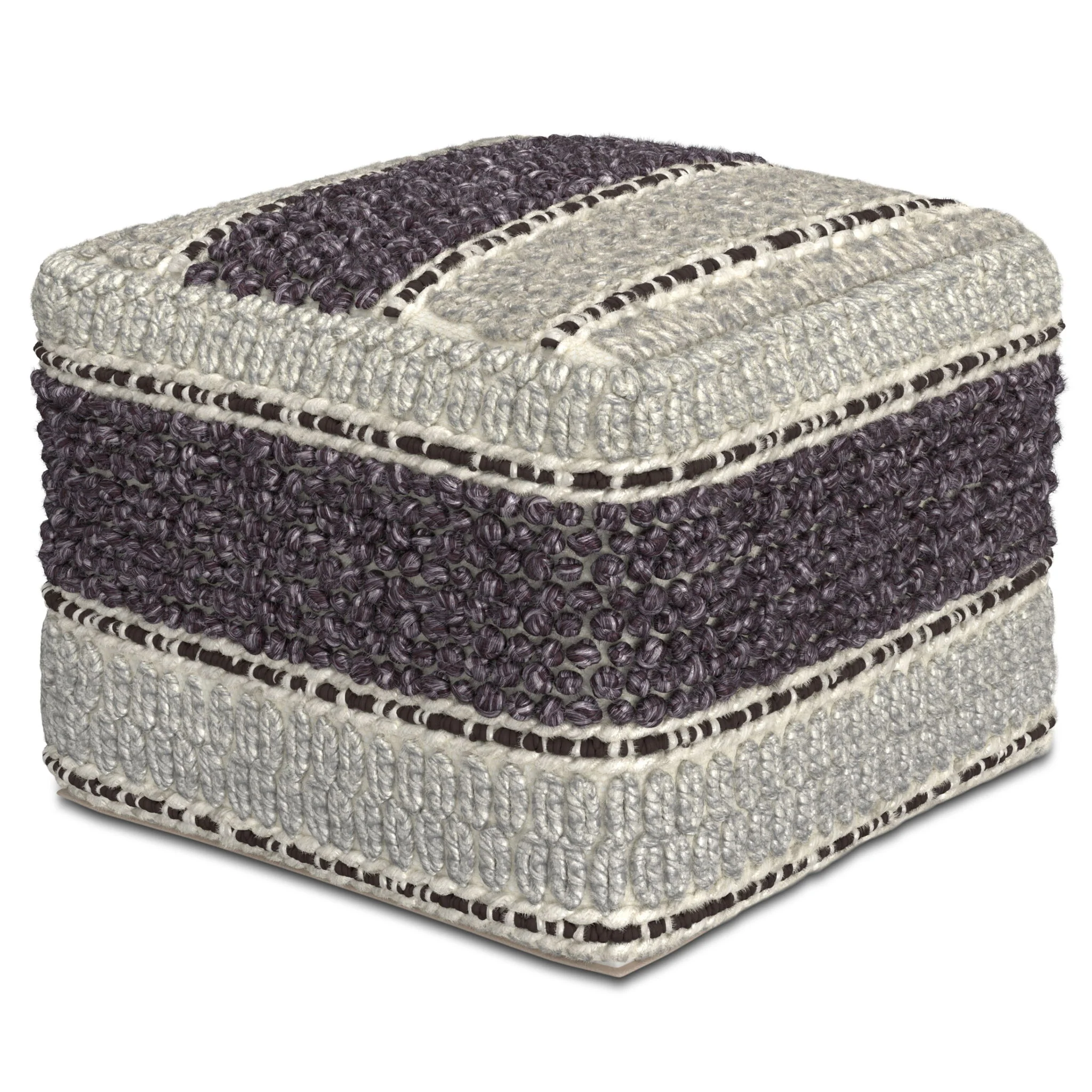 Grady - Handcrafted Square Pouf - Image 2