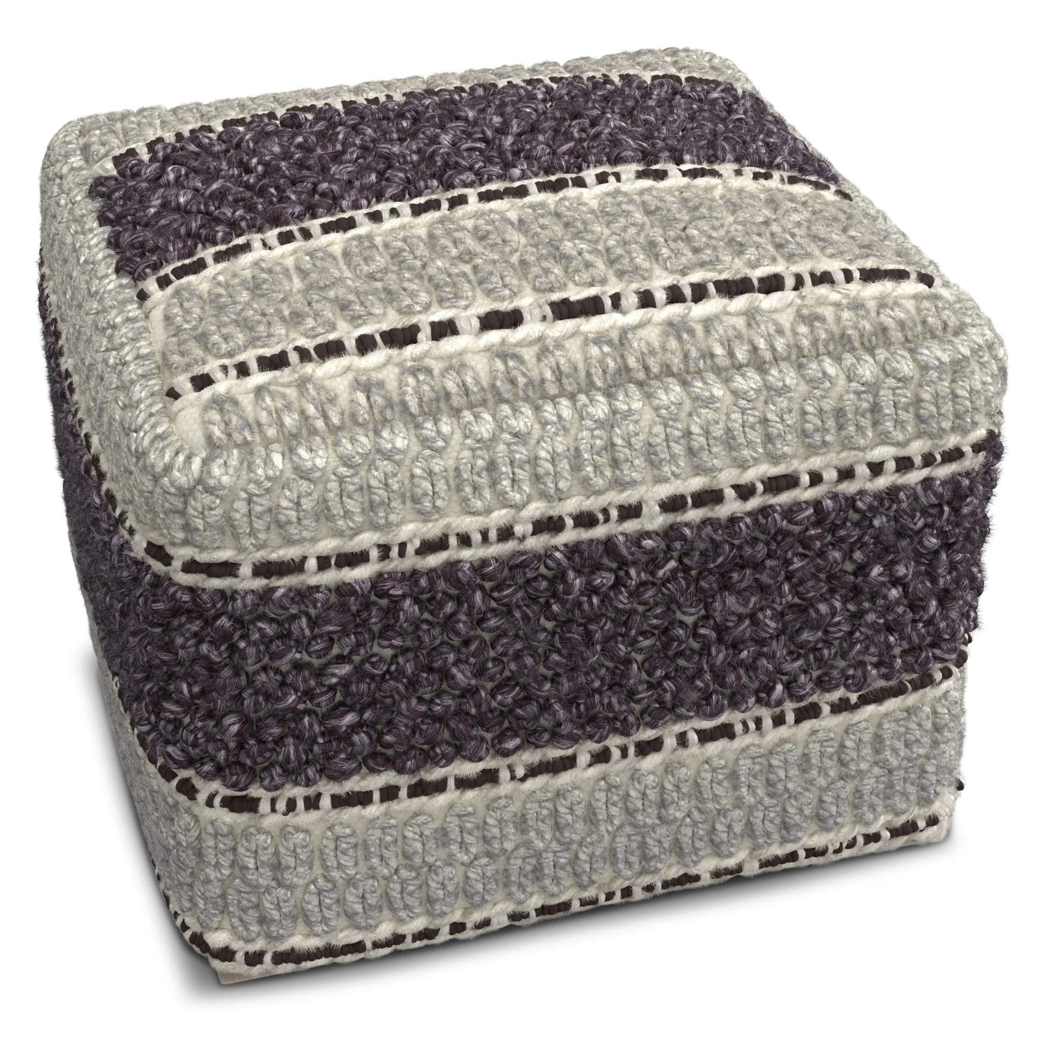 Grady - Handcrafted Square Pouf - Image 21