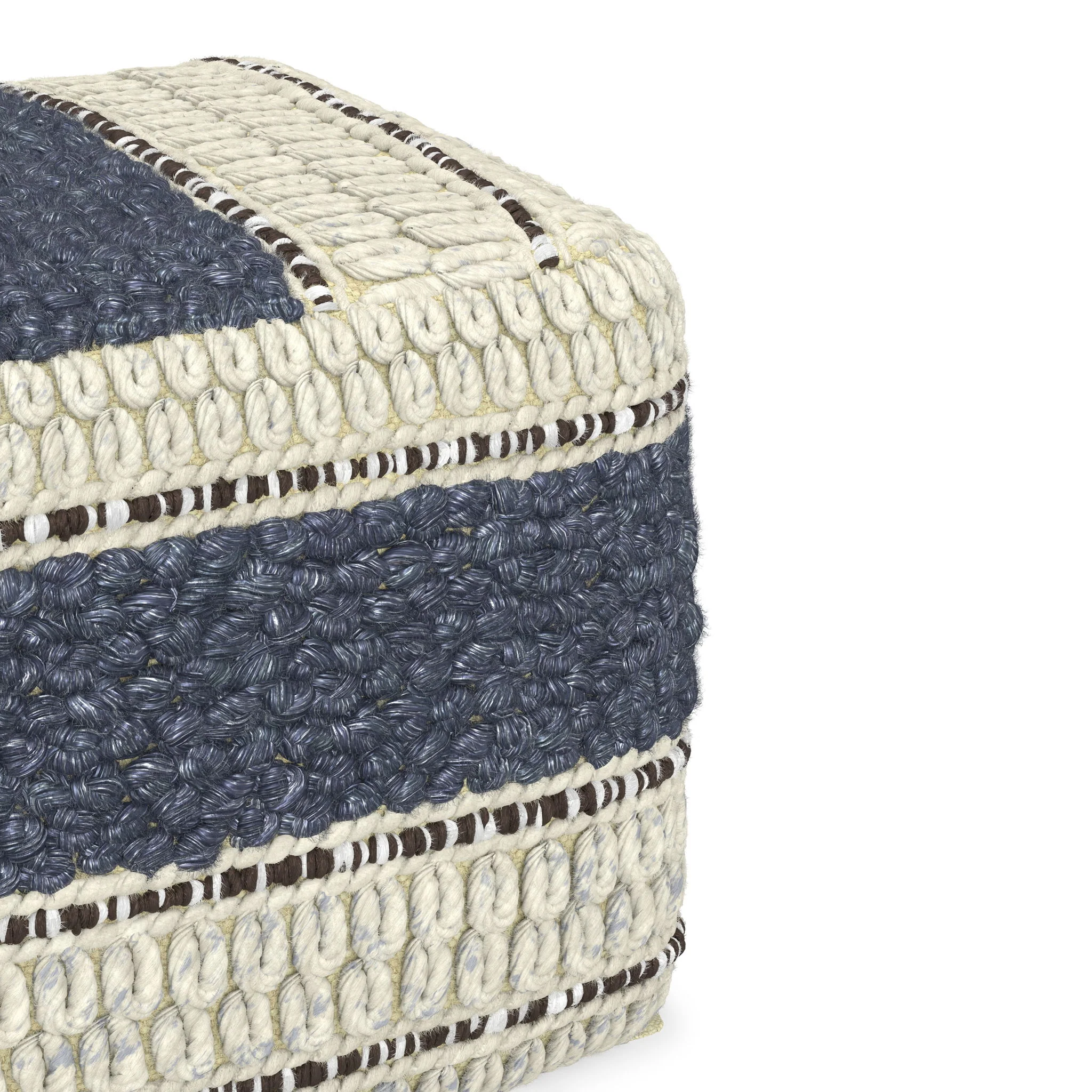 Grady - Handcrafted Square Pouf - Image 23