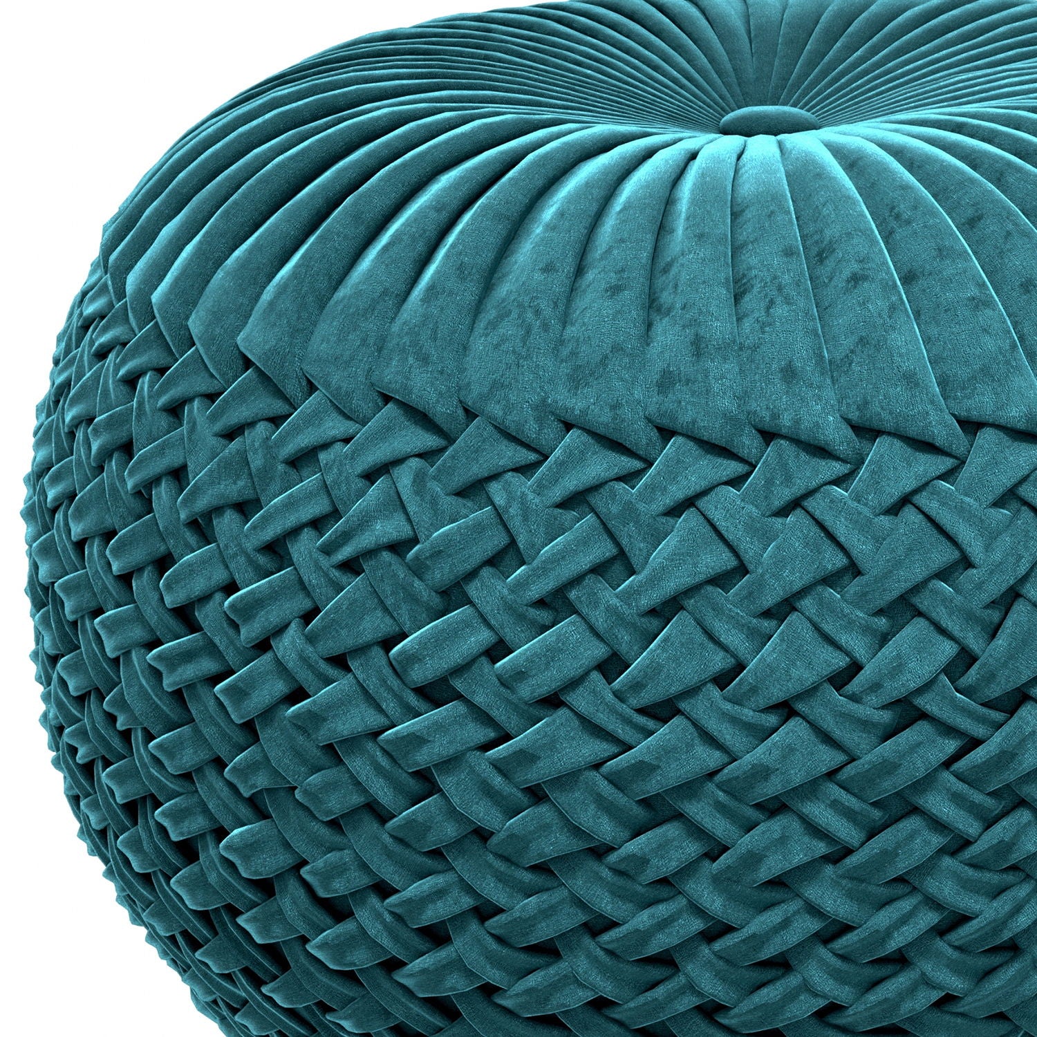 Grafton - Handcrafted Round Pouf - Image 3