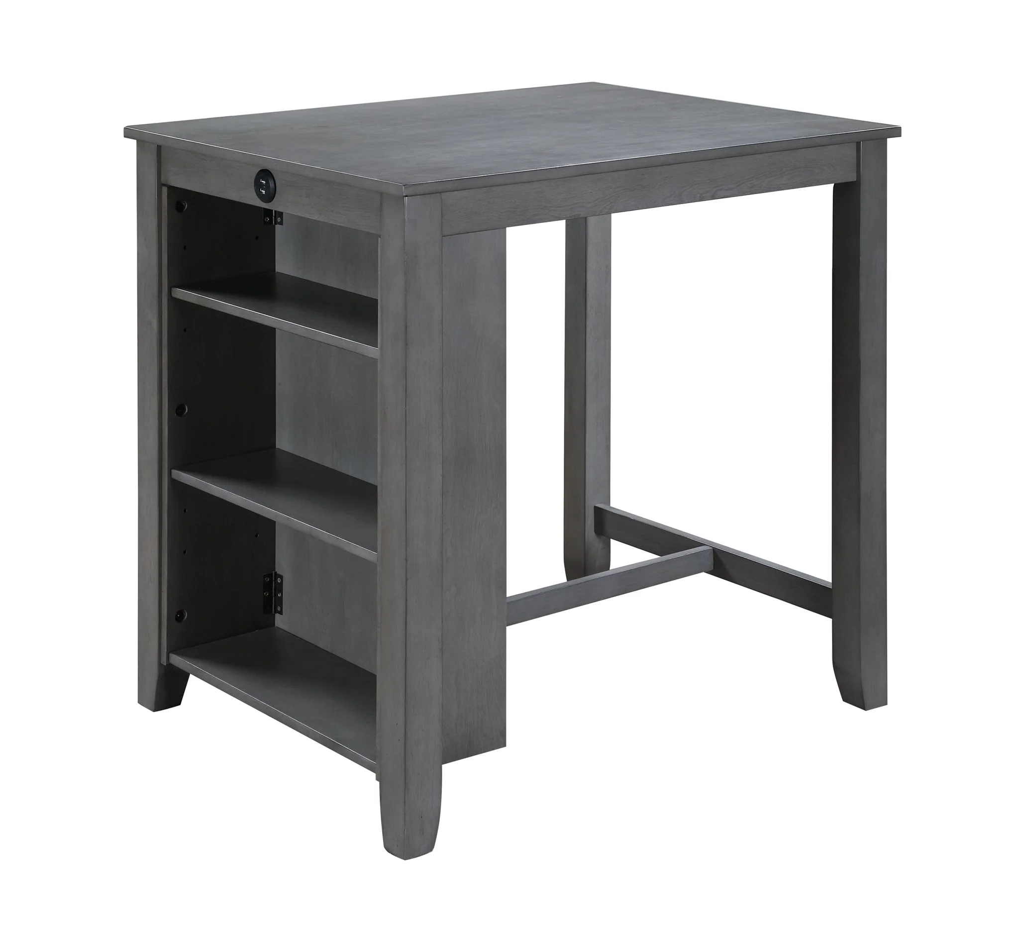 Graham - 3 Piece Small Space Counter Height Dining Table With Shelves And 2 Chairs (Set of 3) - Image 21