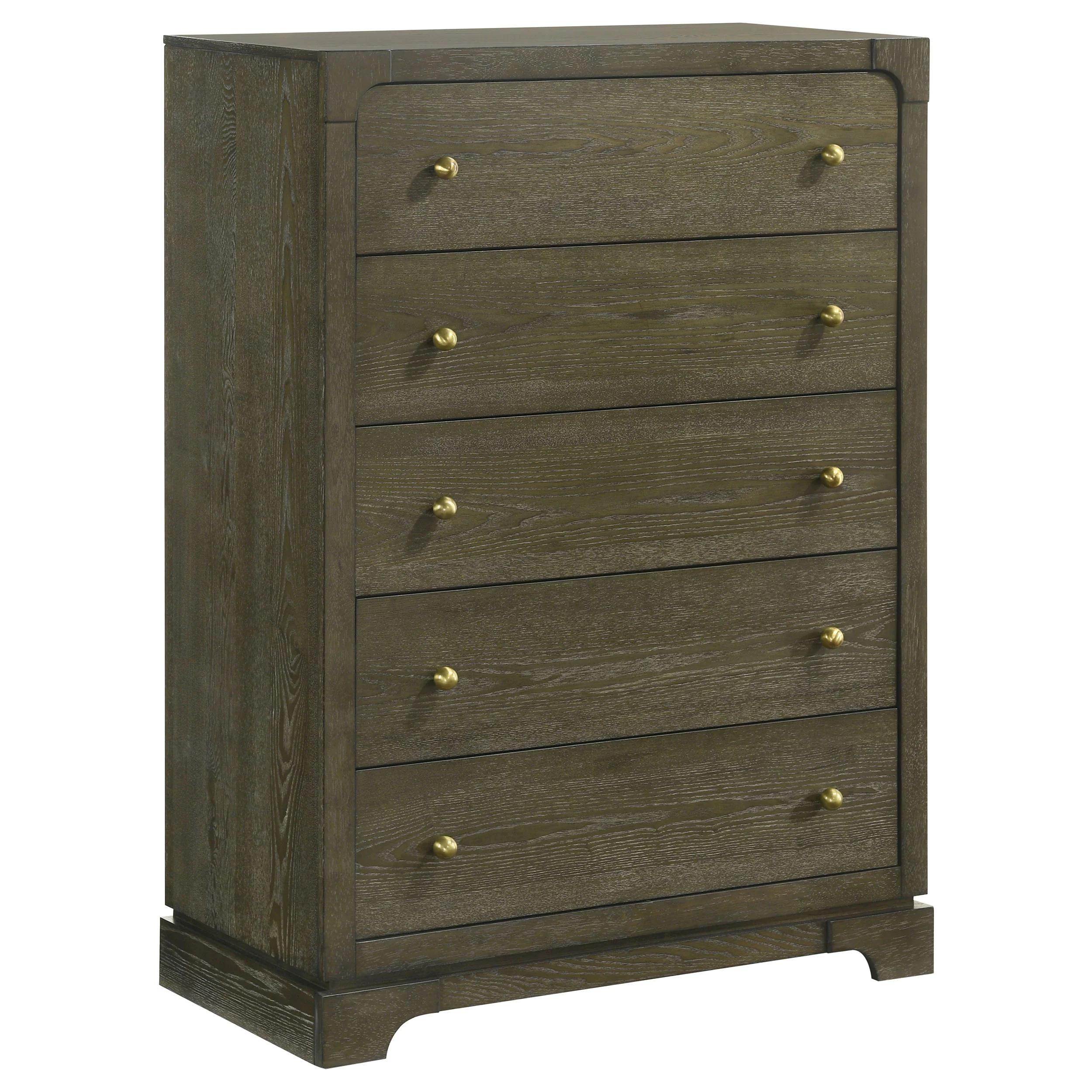 Gran Park - 5-Drawer Bedroom Chest Of Drawers - Dark Cocoa - Image 14