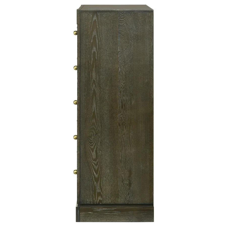 Gran Park - 5-Drawer Bedroom Chest Of Drawers - Dark Cocoa - Image 5
