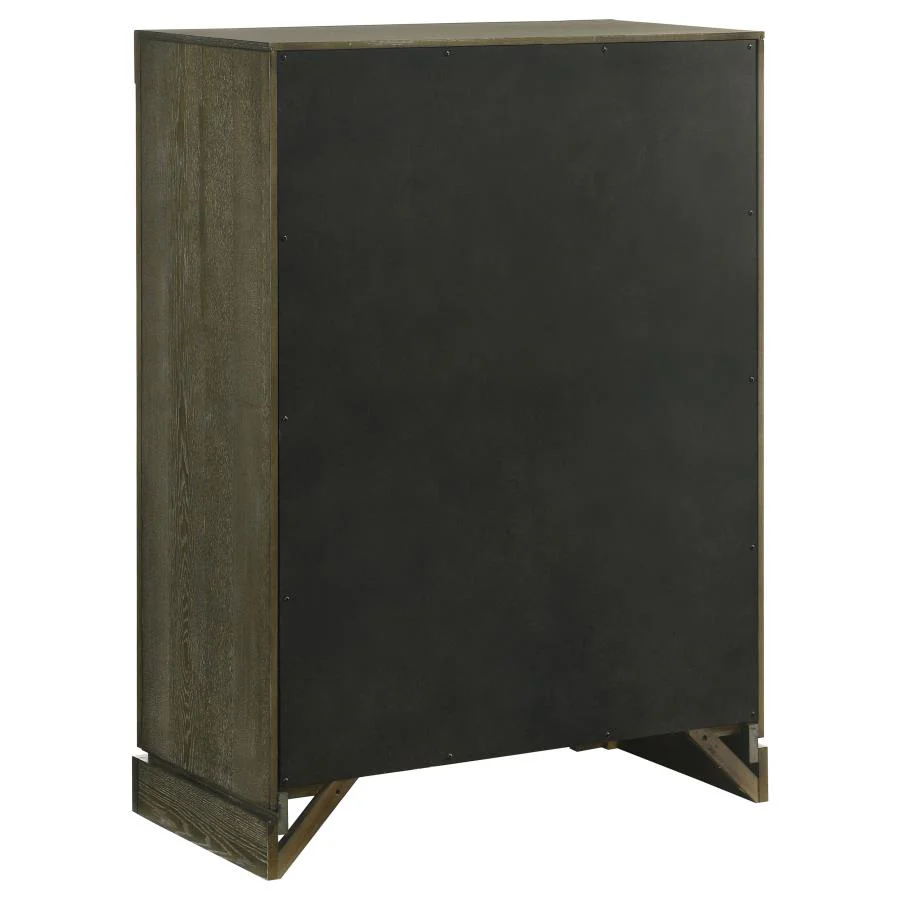 Gran Park - 5-Drawer Bedroom Chest Of Drawers - Dark Cocoa - Image 6