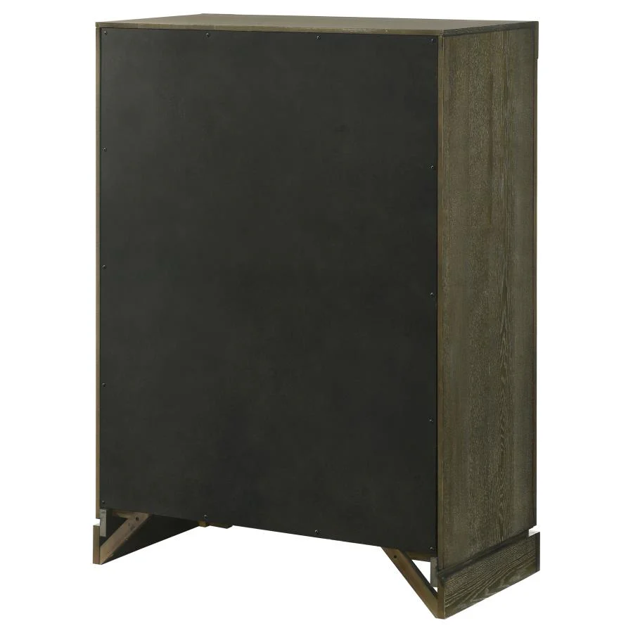Gran Park - 5-Drawer Bedroom Chest Of Drawers - Dark Cocoa - Image 8