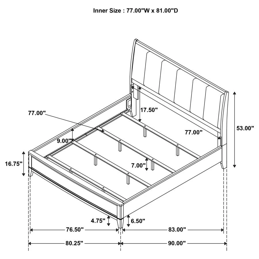 Granada - Upholstered Panel Bed - Image 31