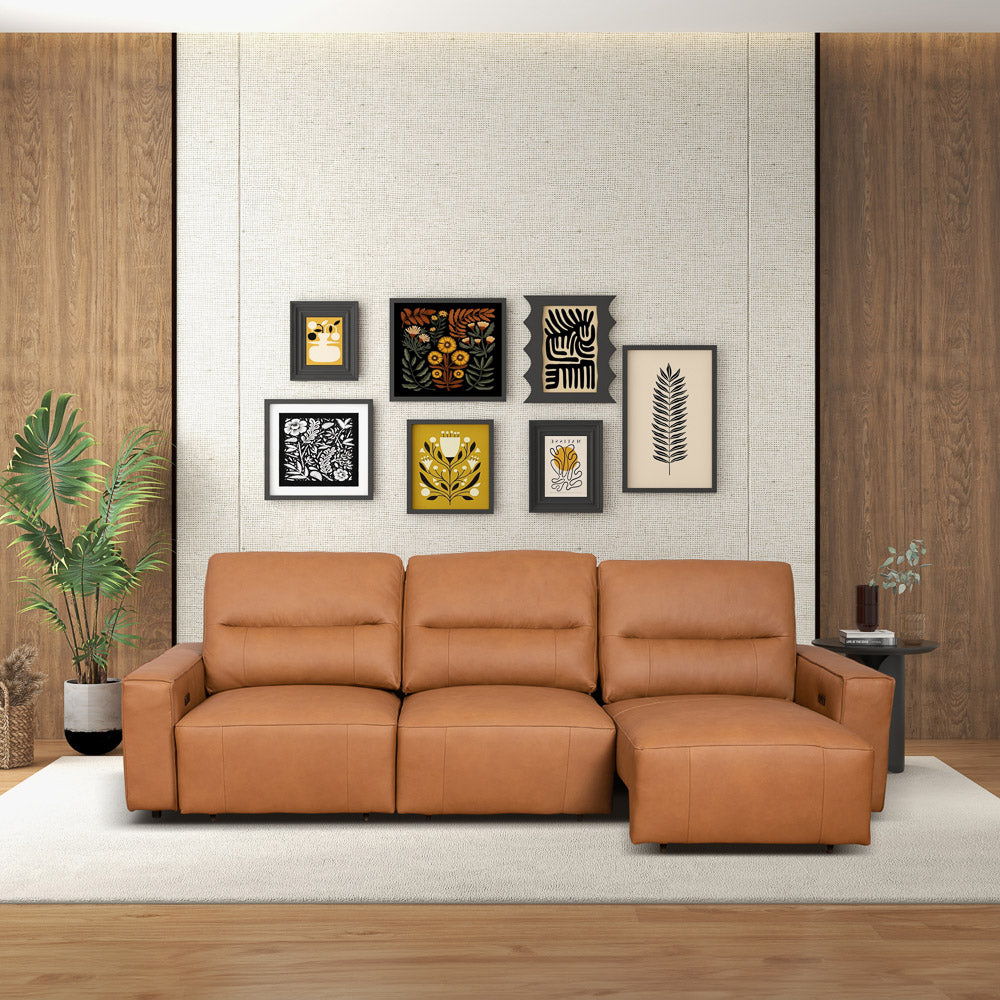 Grant - Triple Power Convertible Sofa - Cognac - Image 6