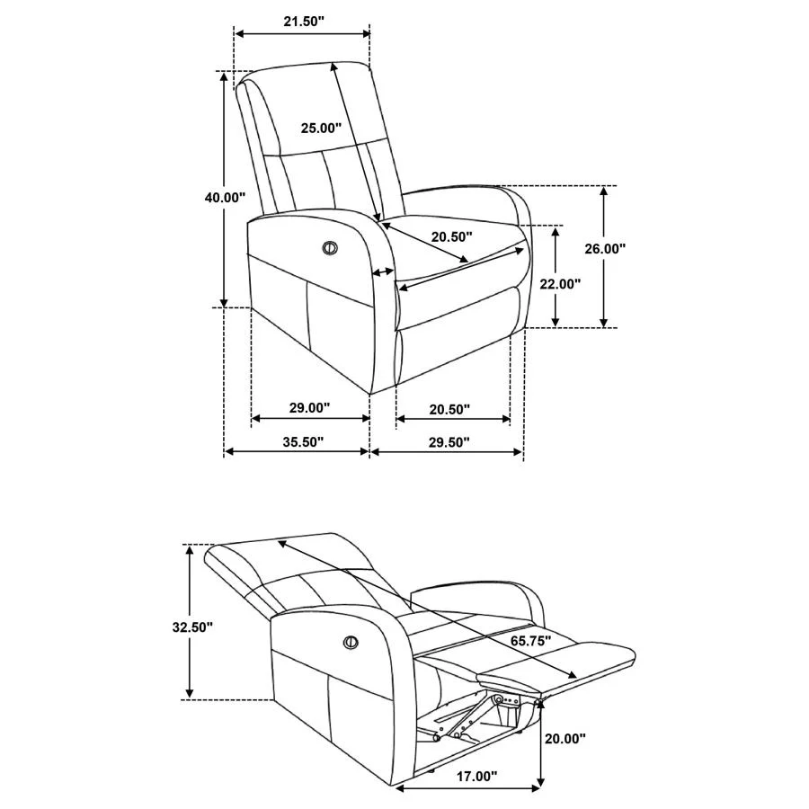 Grant - Upholstered Power Recliner Chair - Image 42