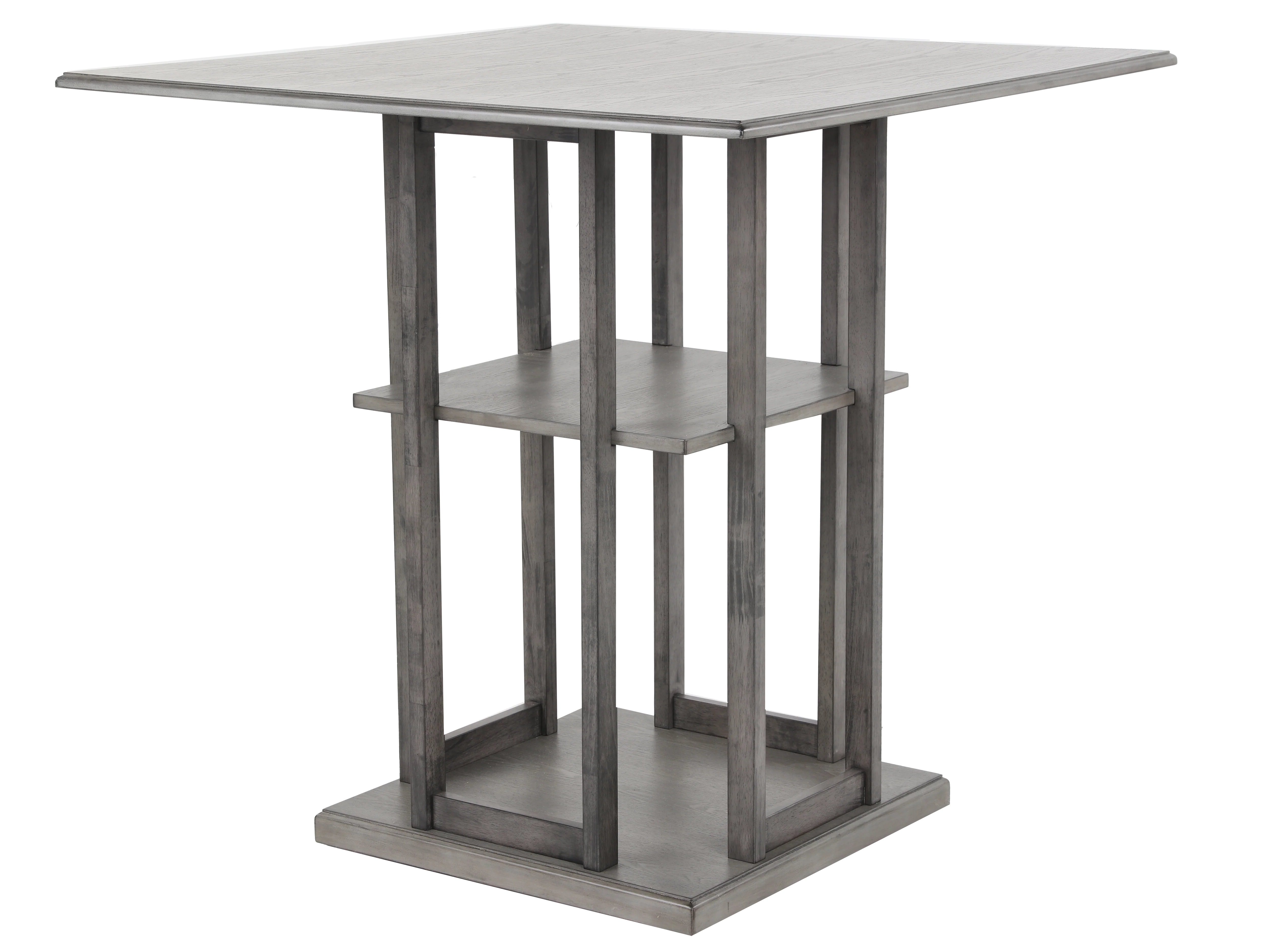 Gray Counter Height 5-Piece Dinette Set with Upholstered Chairs - Image 3