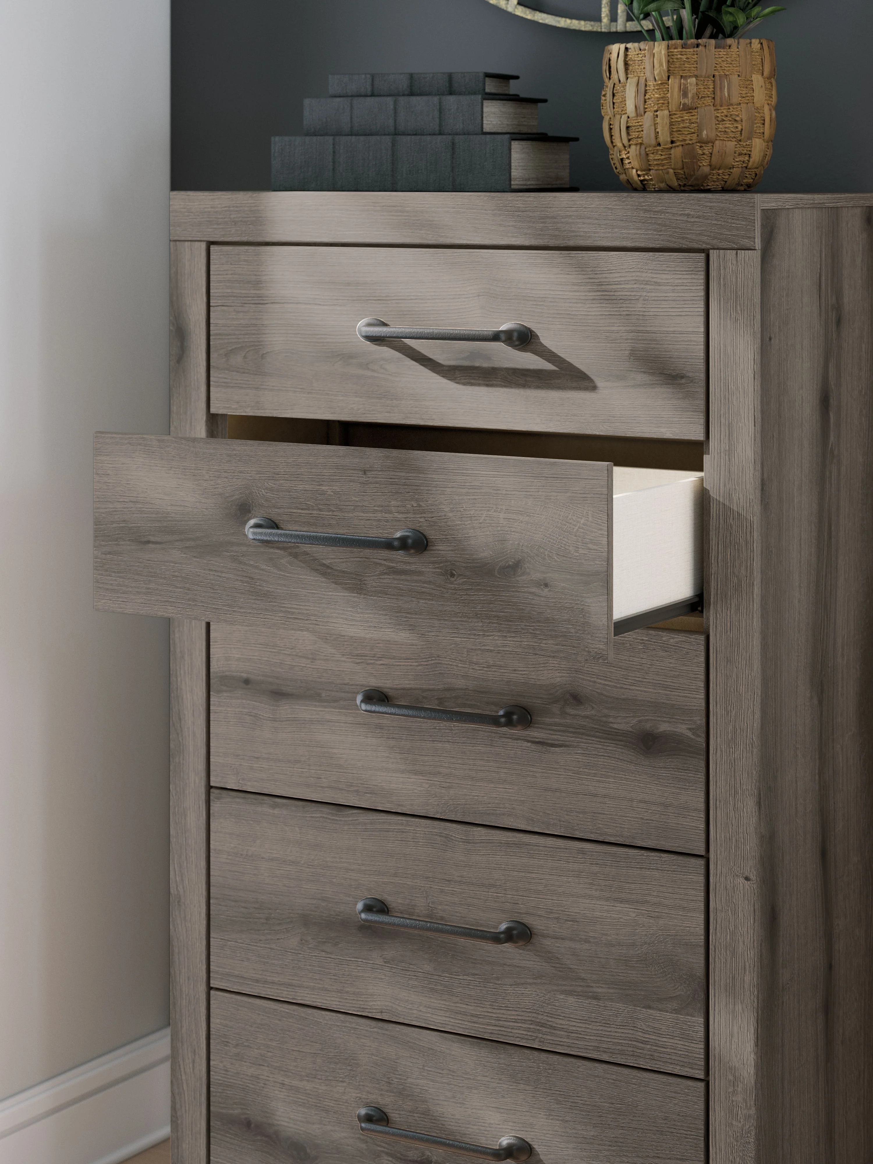 Graystorm - Five Drawer Chest - Brown Gray - Image 5
